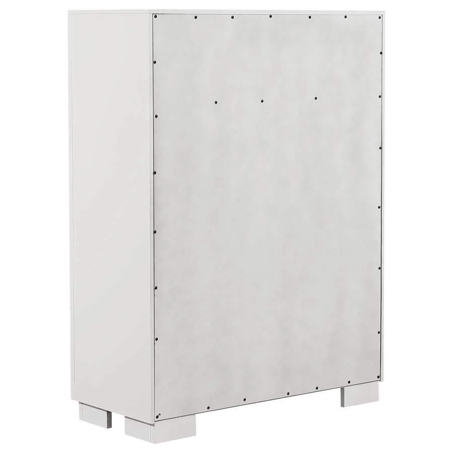 Jessica White 5-Piece King Bedroom Set with Nightstand Panels - Image 12