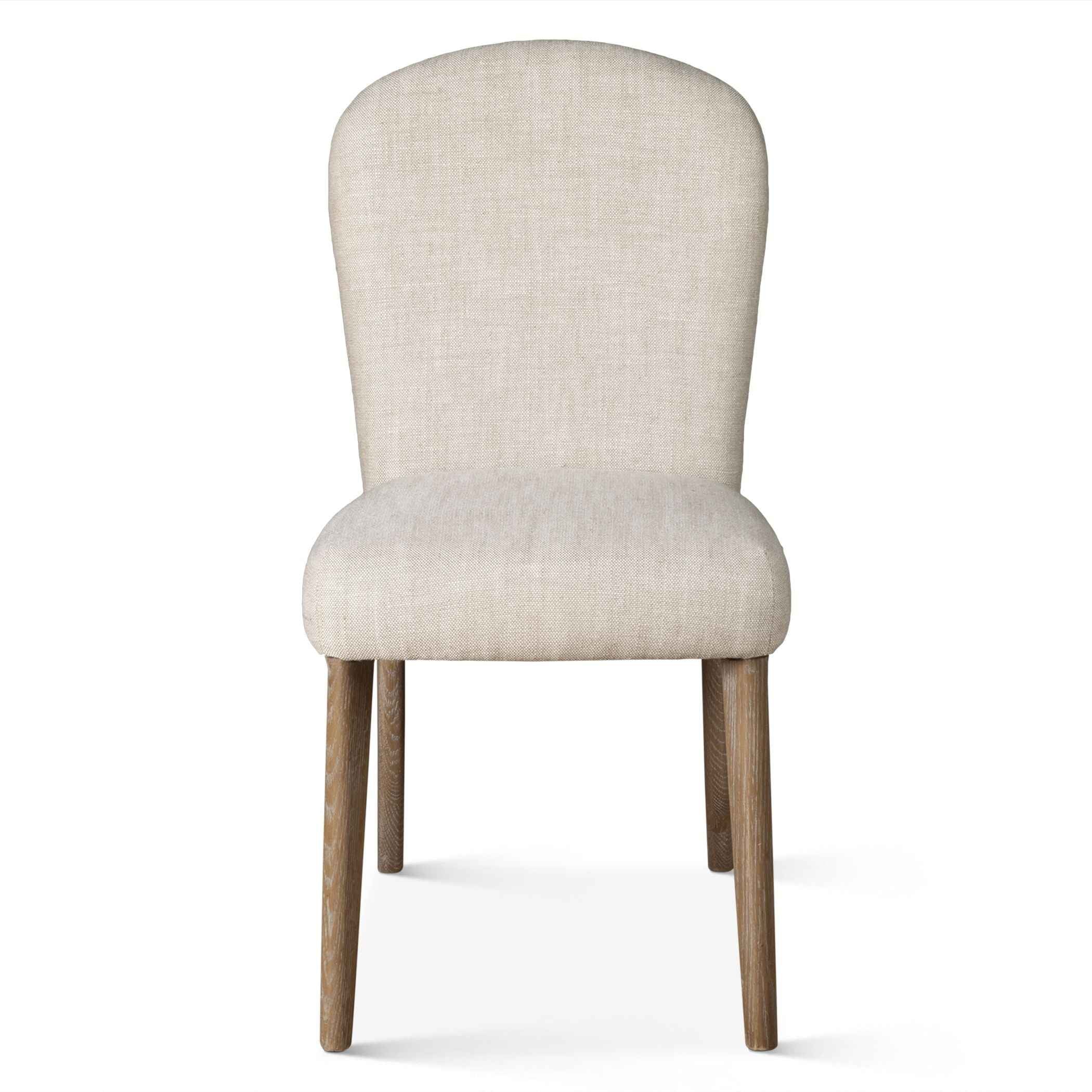 Jessie 18" Dining Chair in Beige Linen, Set of 2 - Image 2
