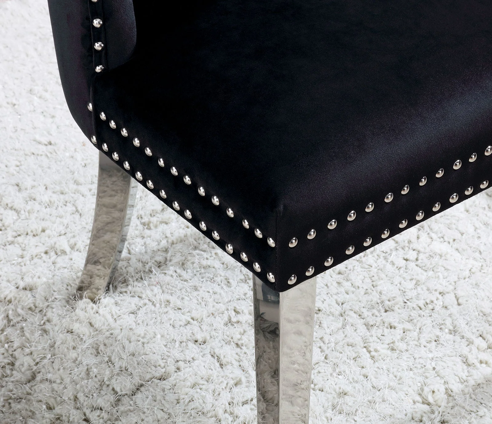 Jewett Black Wingback Chair - Image 3