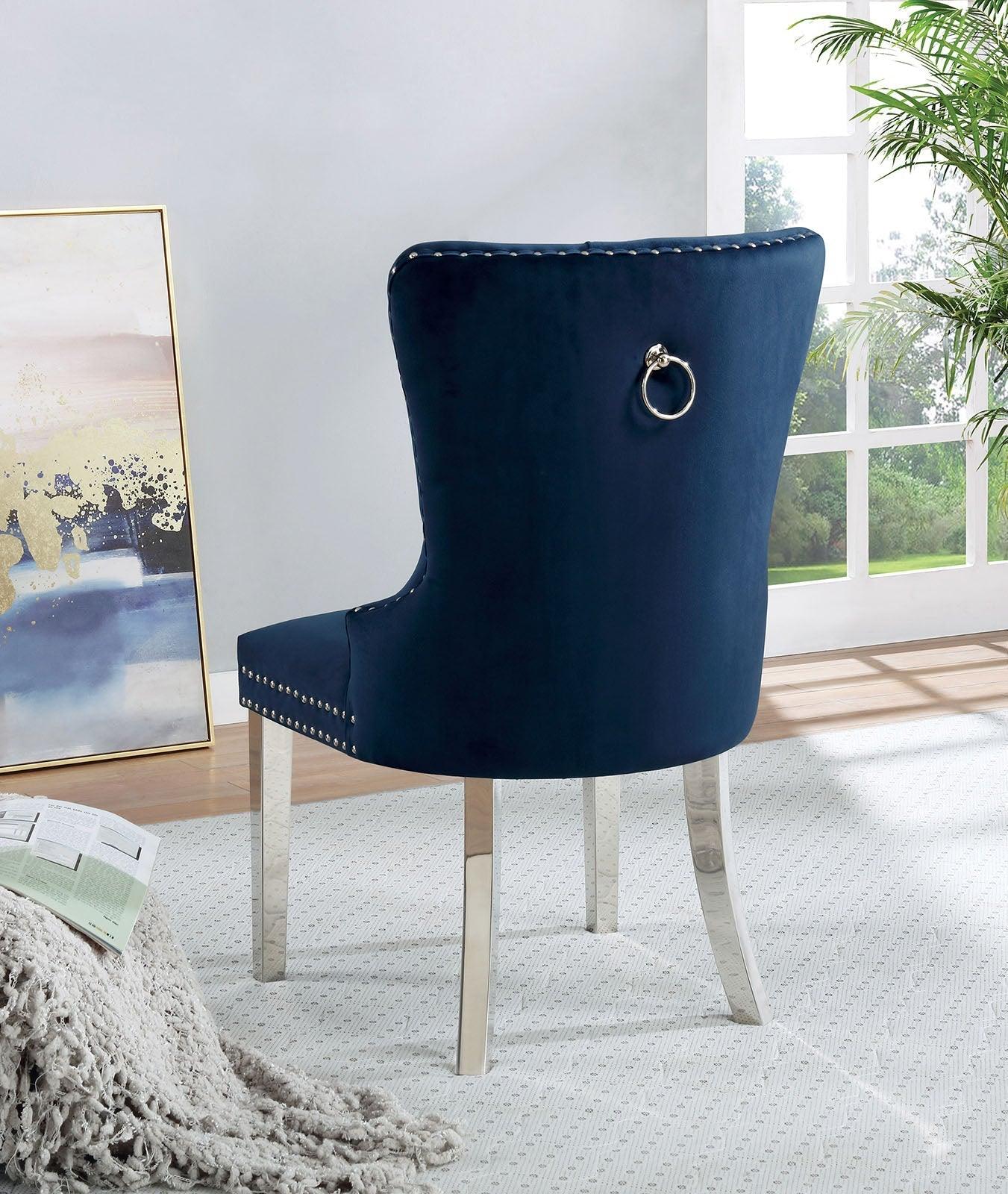 Jewett Blue Wingback Chair, Set of 2 - Image 2