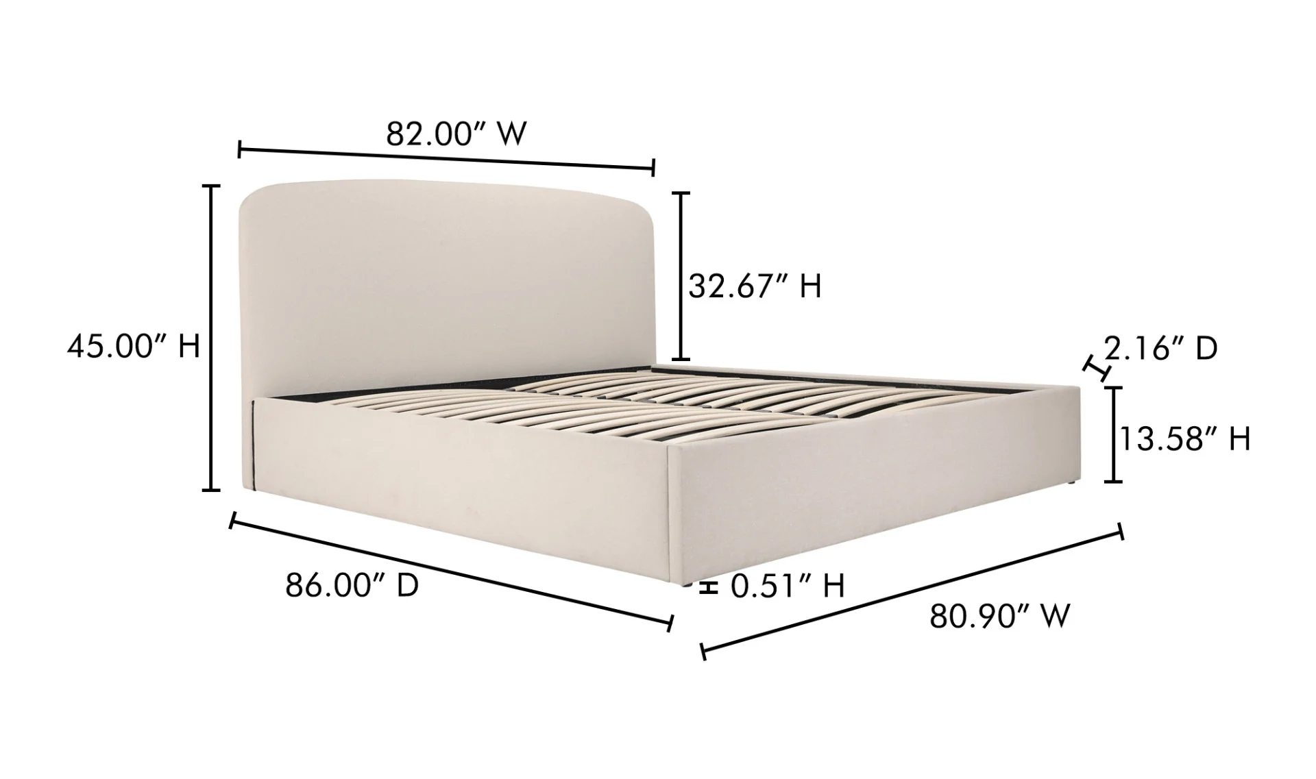 Joan King Storage Bed Cream - Image 17