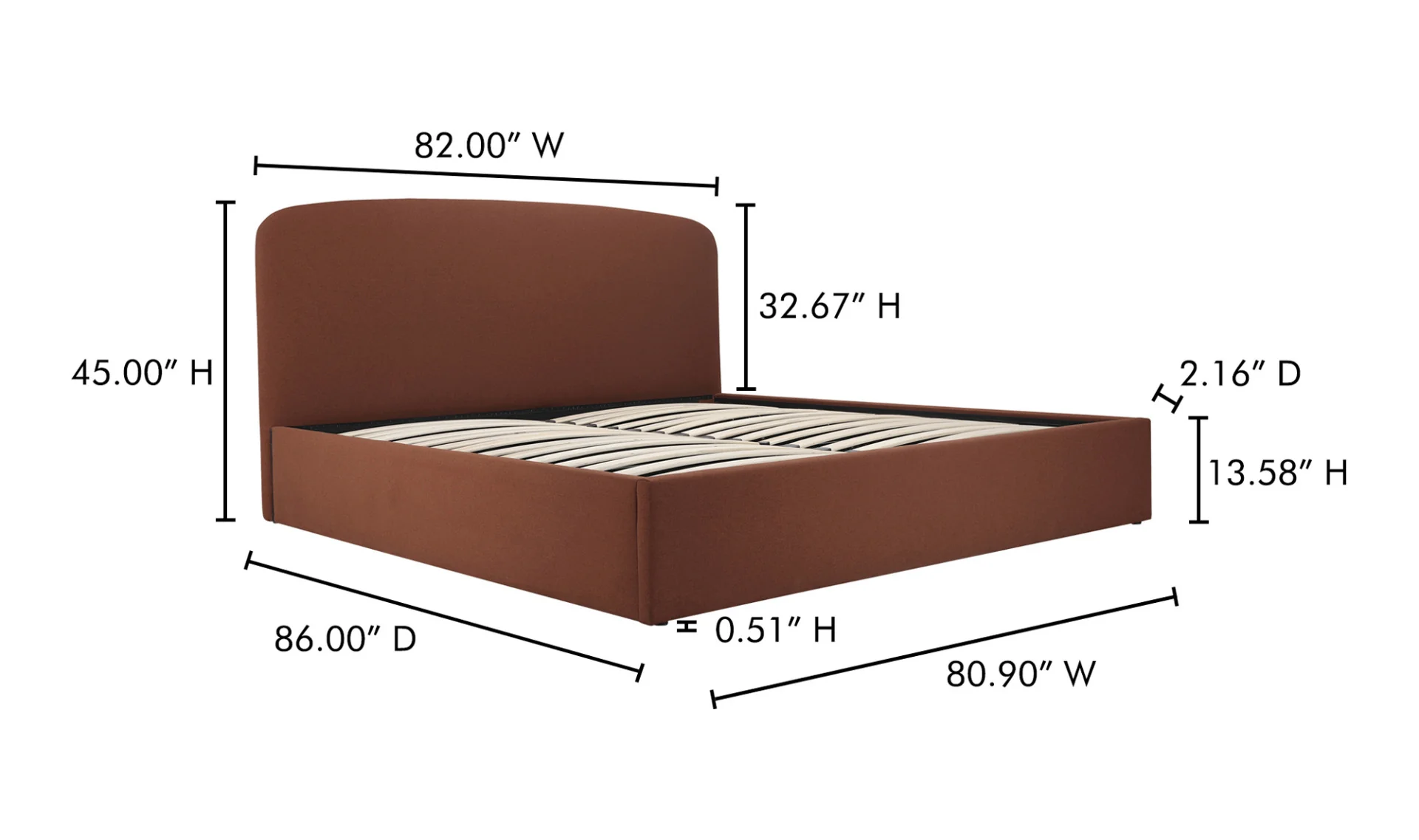 Joan King Storage Bed Rust - Image 12