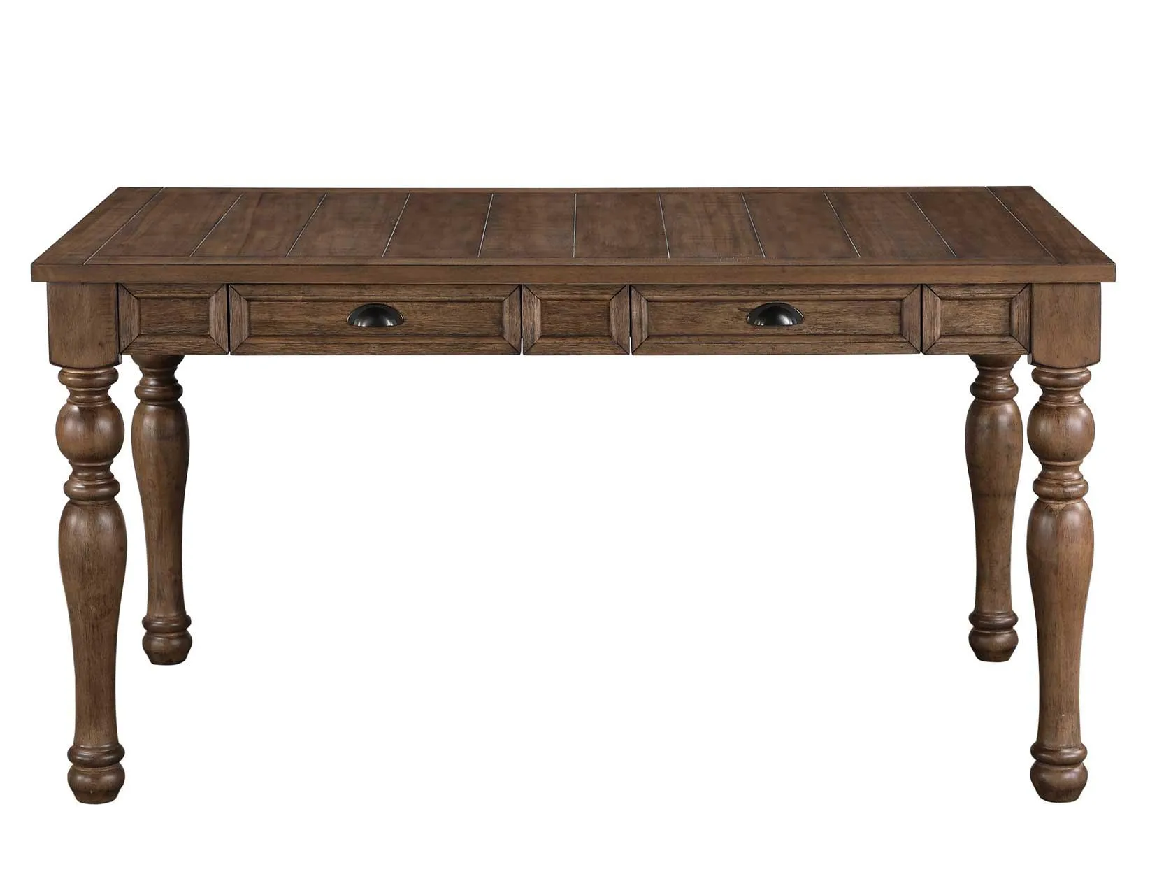Joanna 59.5″ 4-Drawer Dining Table, Brown - Image 4