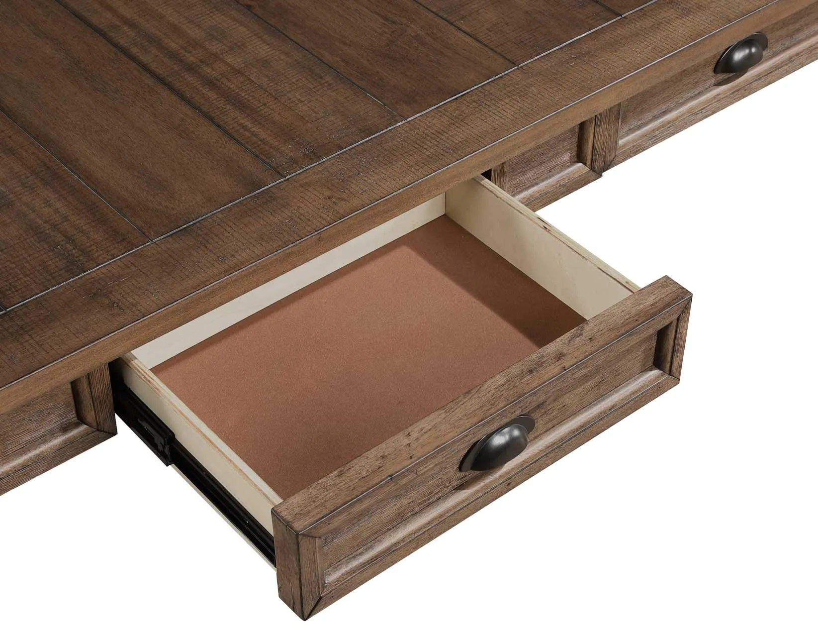 Joanna 59.5″ 4-Drawer Dining Table, Brown - Image 8
