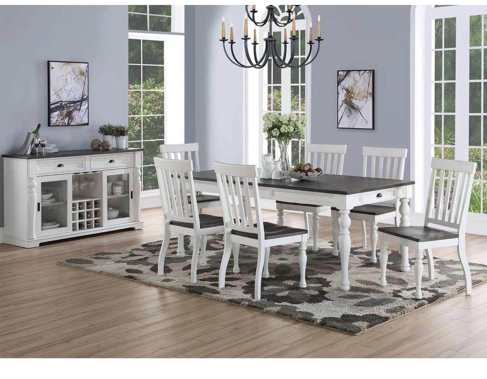 Joanna 64-80 inch Dining Table w/ 16″Leaf - Image 8