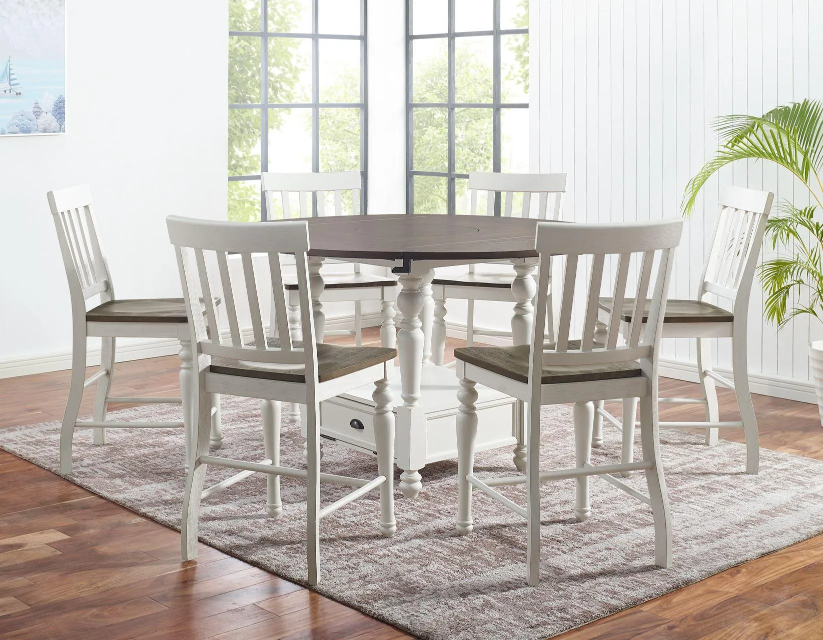 Joanna Two Tone 24″ Counter Stool, Set of 2 - Image 8