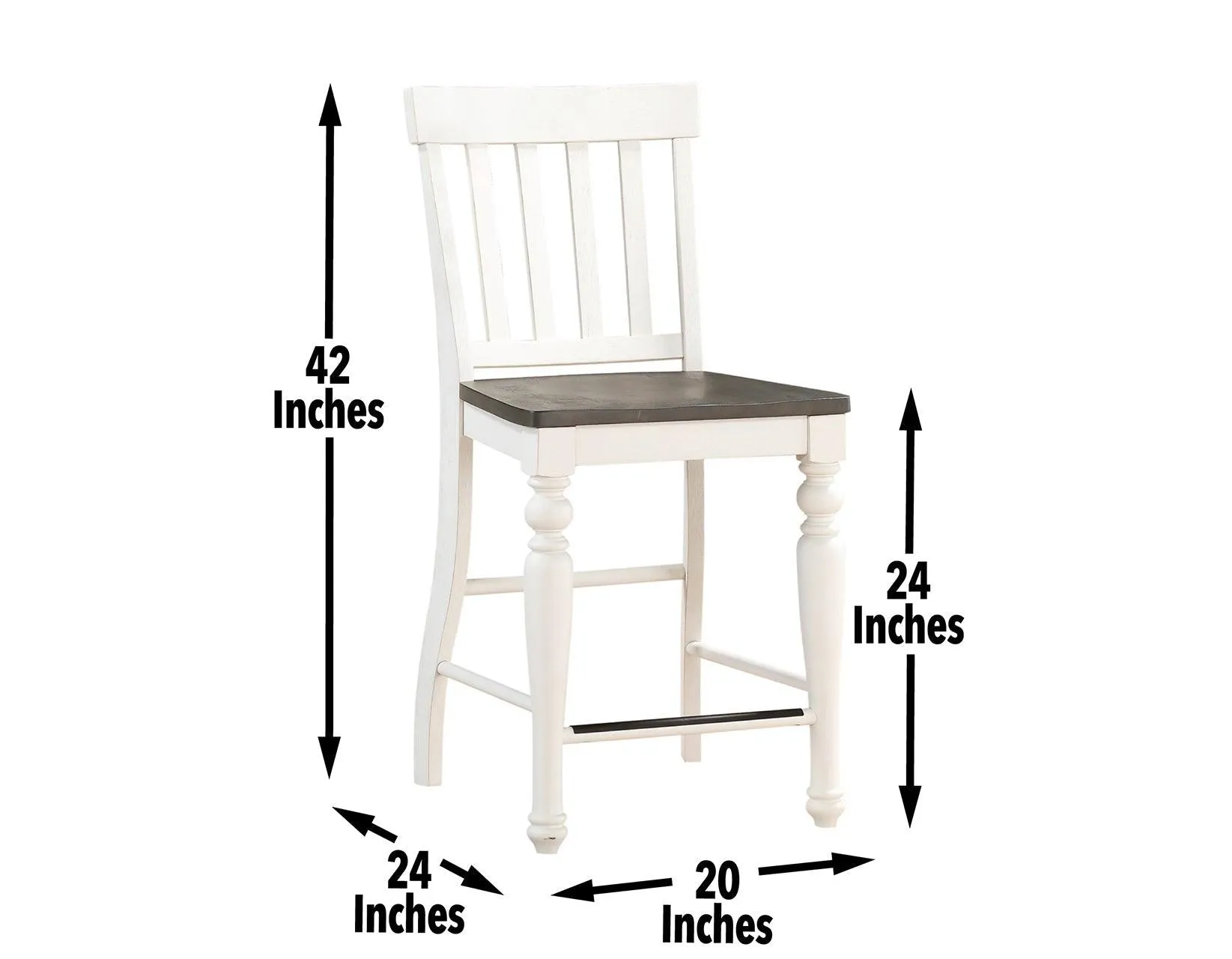 Joanna Two Tone 24″ Counter Stool, Set of 2 - Image 9