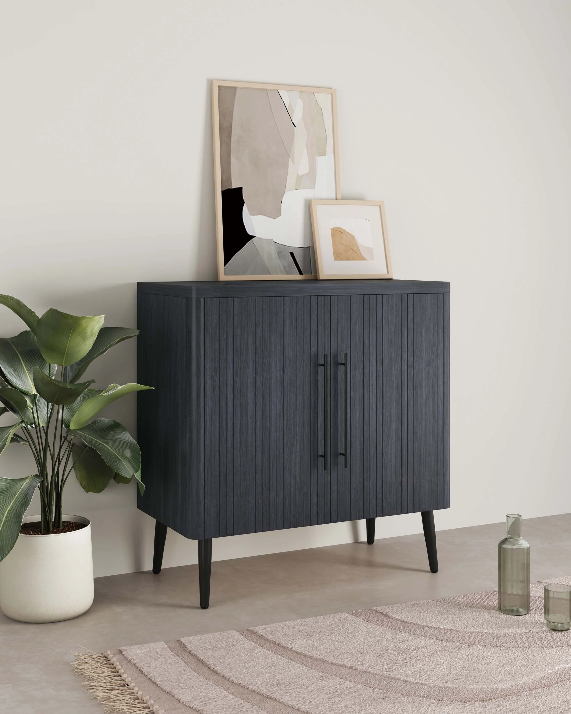 Jodie Accent Cabinet in Charcoal Grey - Image 2