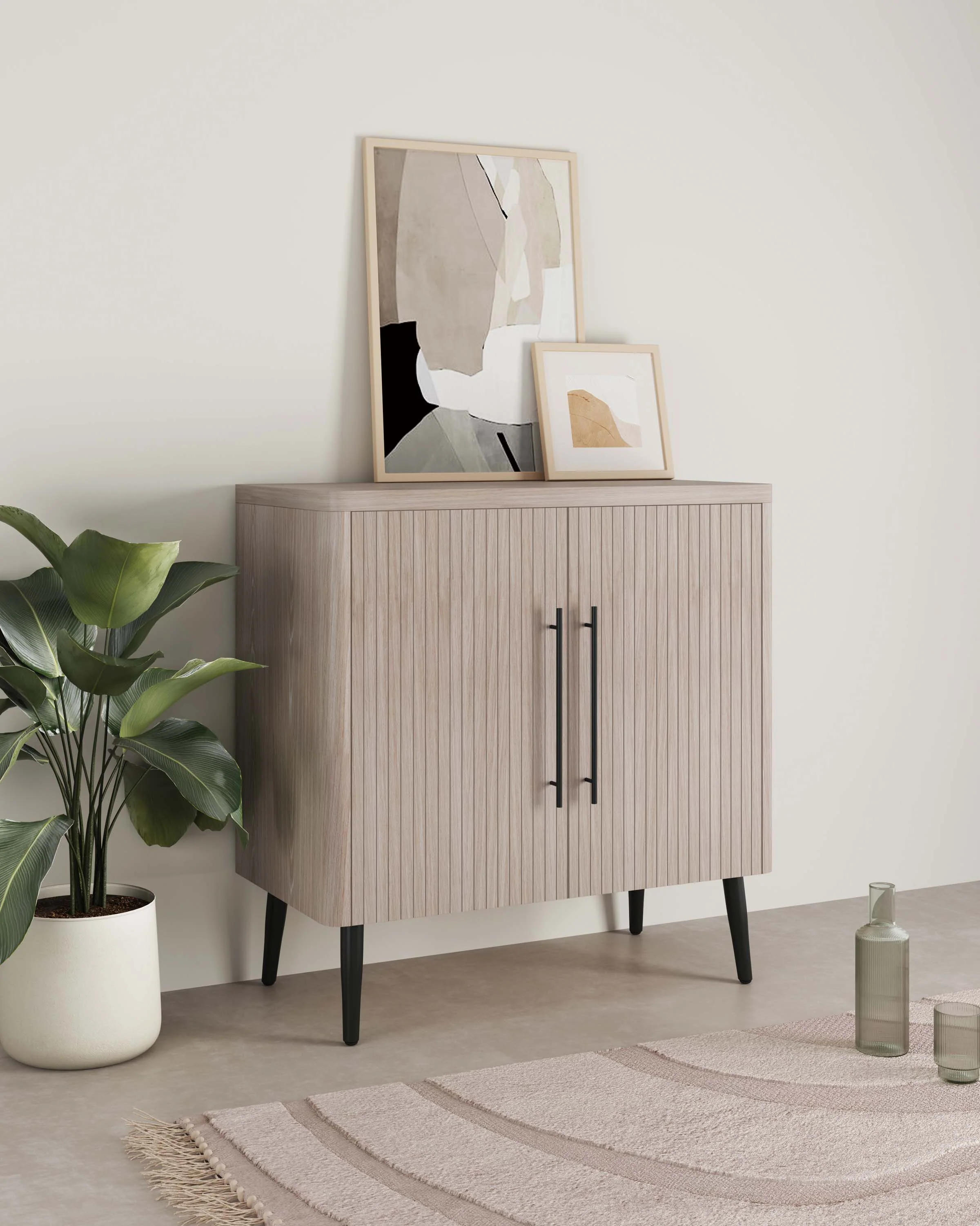 Jodie Accent Cabinet in Whitewashed Oak - Image 2