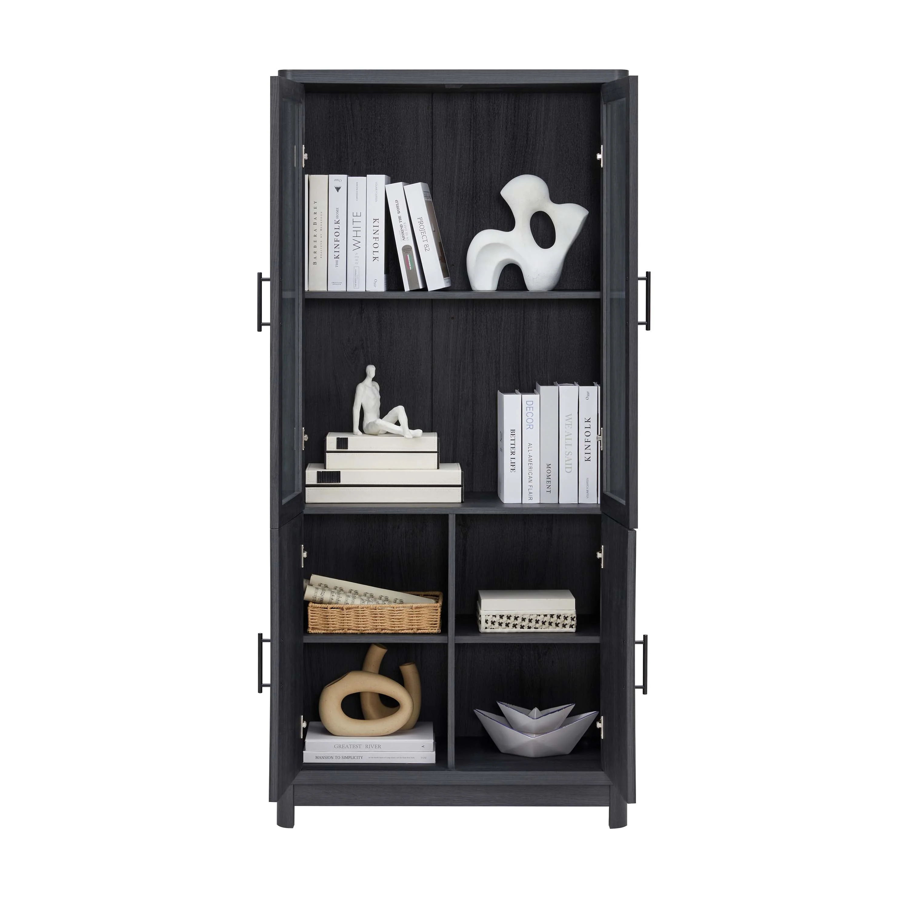 Jodie Bookcase in Charcoal Grey (set of 2) - Image 10