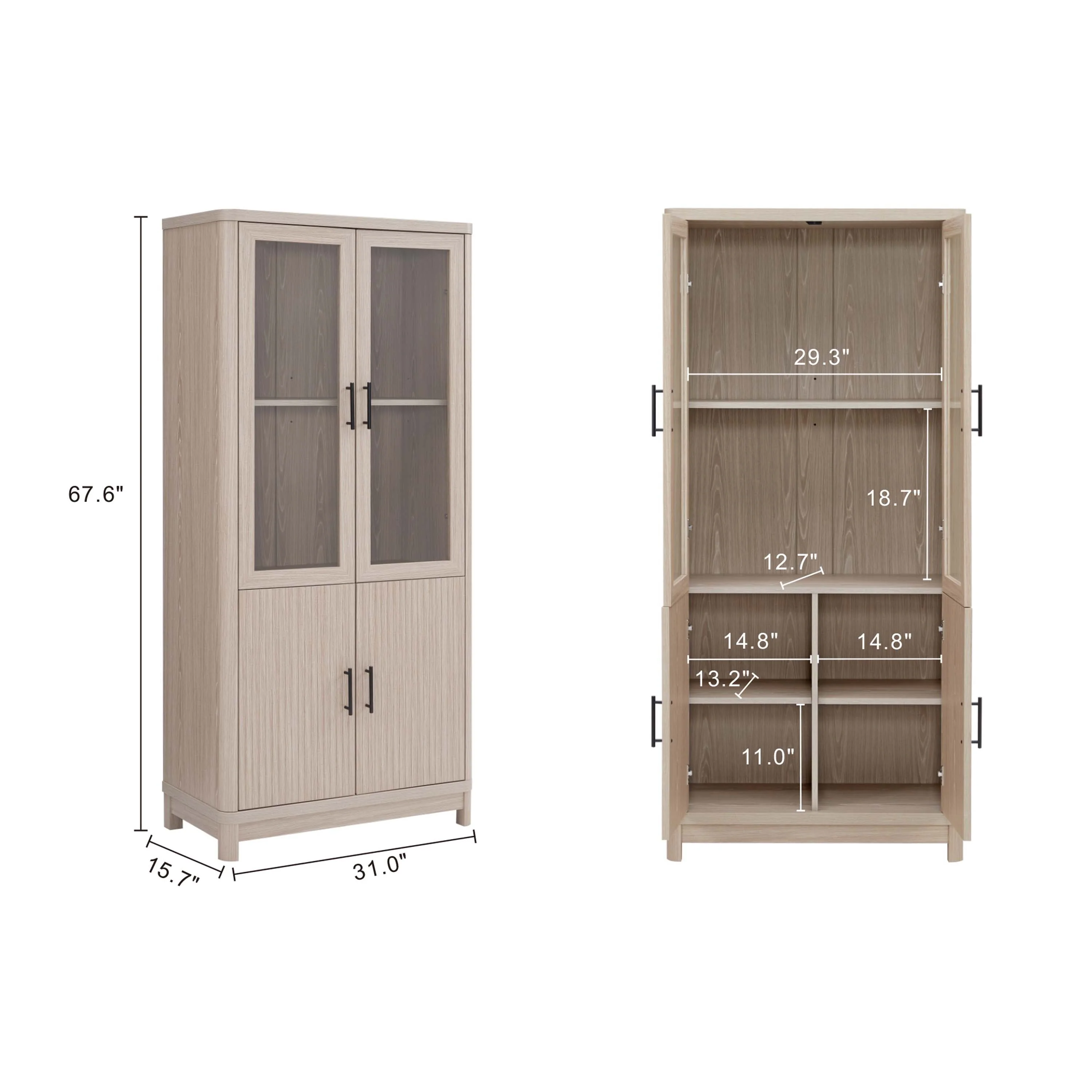 Jodie Bookcase in Whitewashed Oak - Image 3