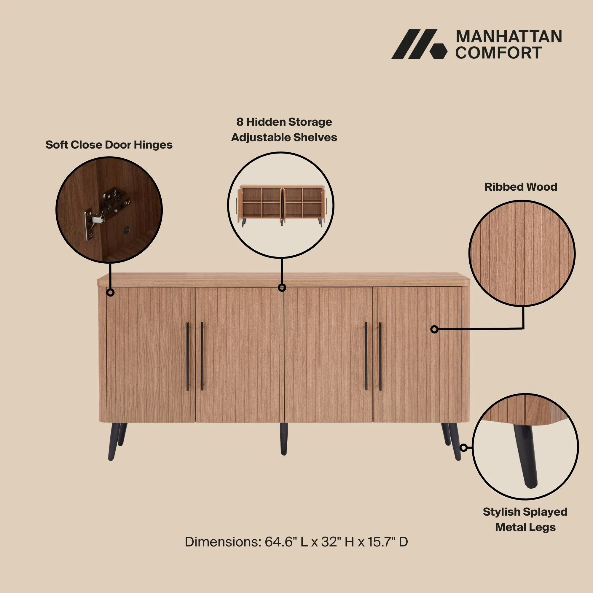 Jodie Sideboard in Maple - Image 4