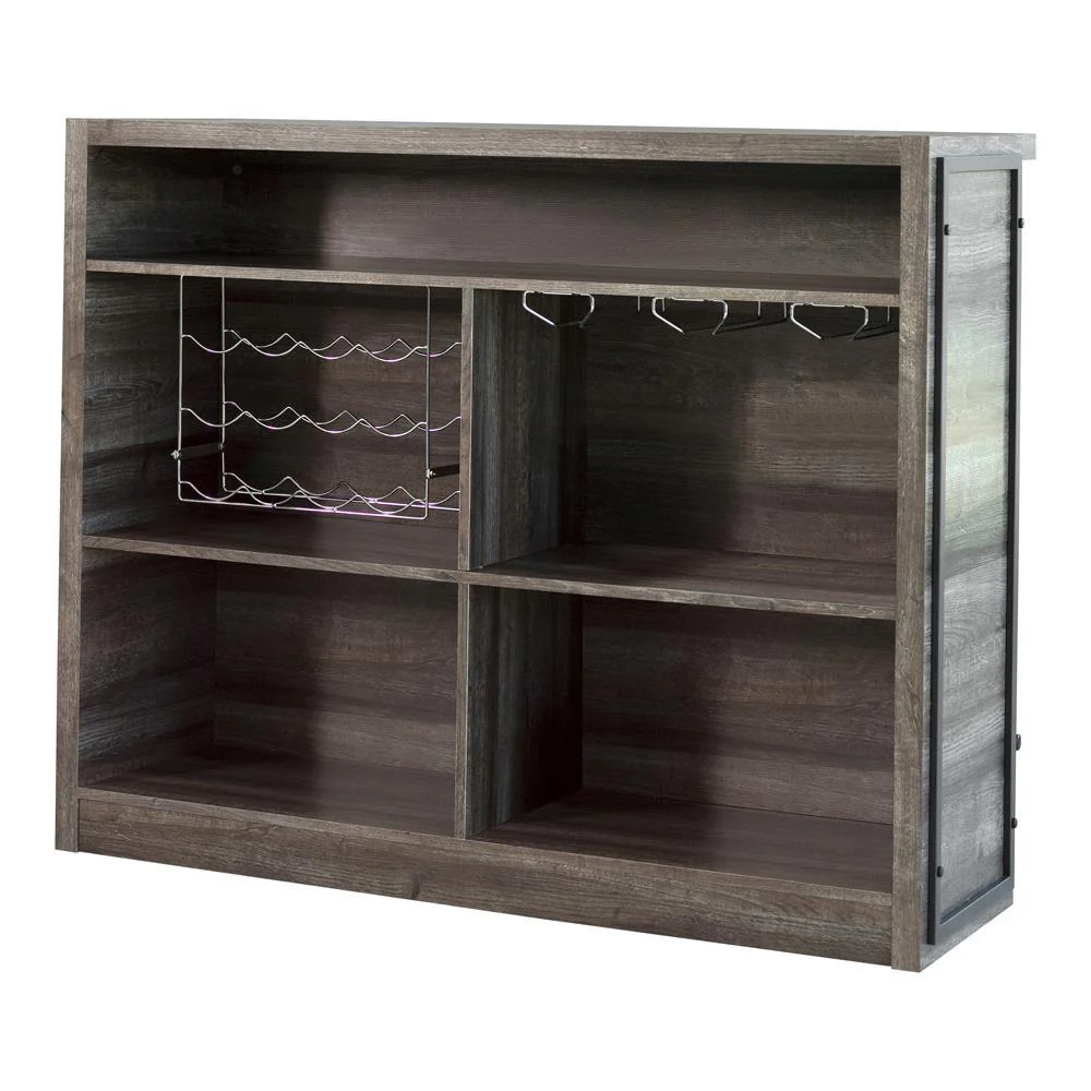 Joe Aged Oak 5-Shelf Bar Unit - Image 3