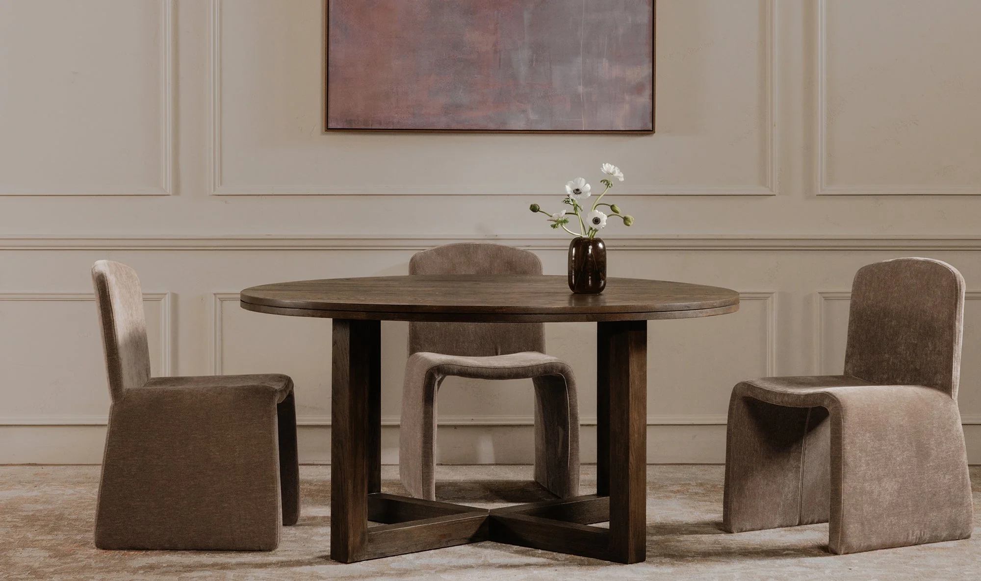 Joel Dining Table Dark Brown - Image 2