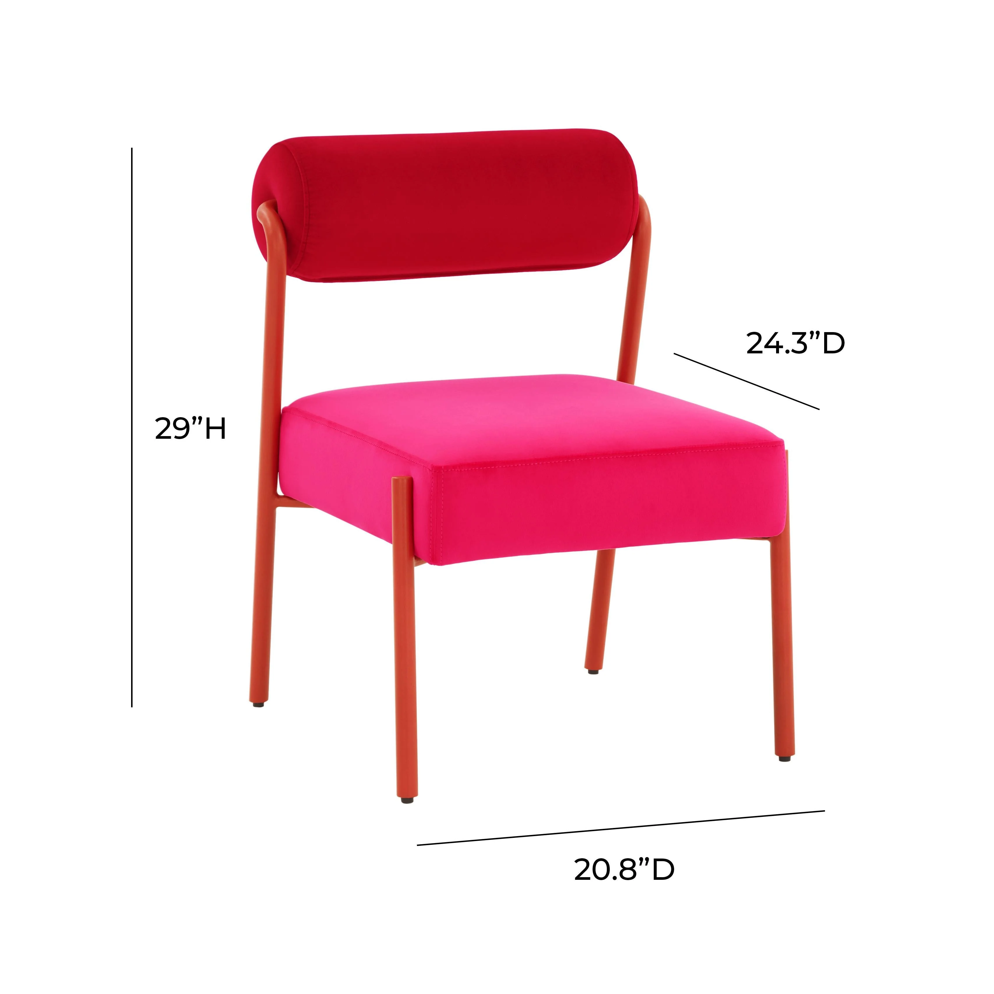 Jolene Velvet Accent Chair - Image 6