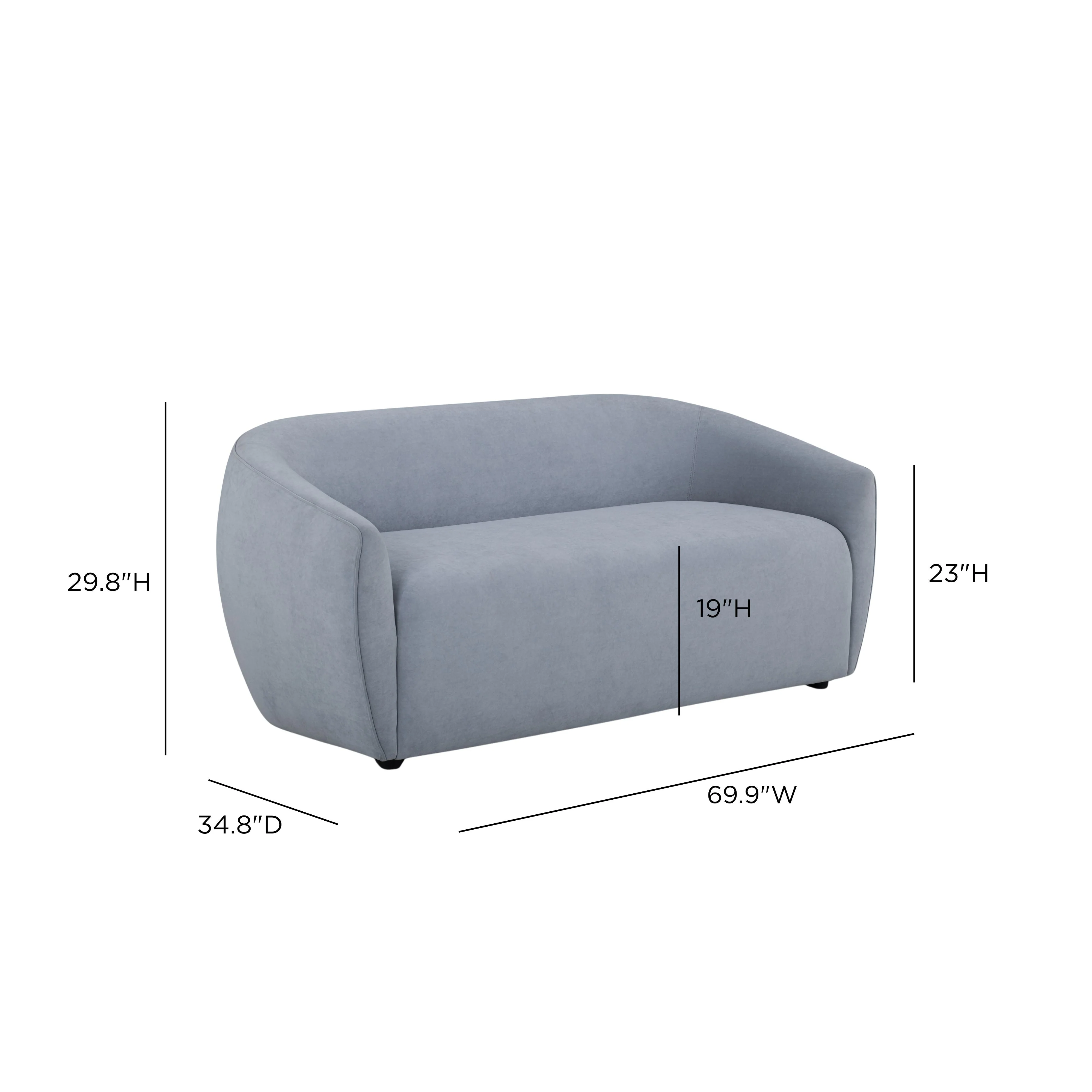 Jordan 70" Textured Performance Velvet Loveseat - Image 12