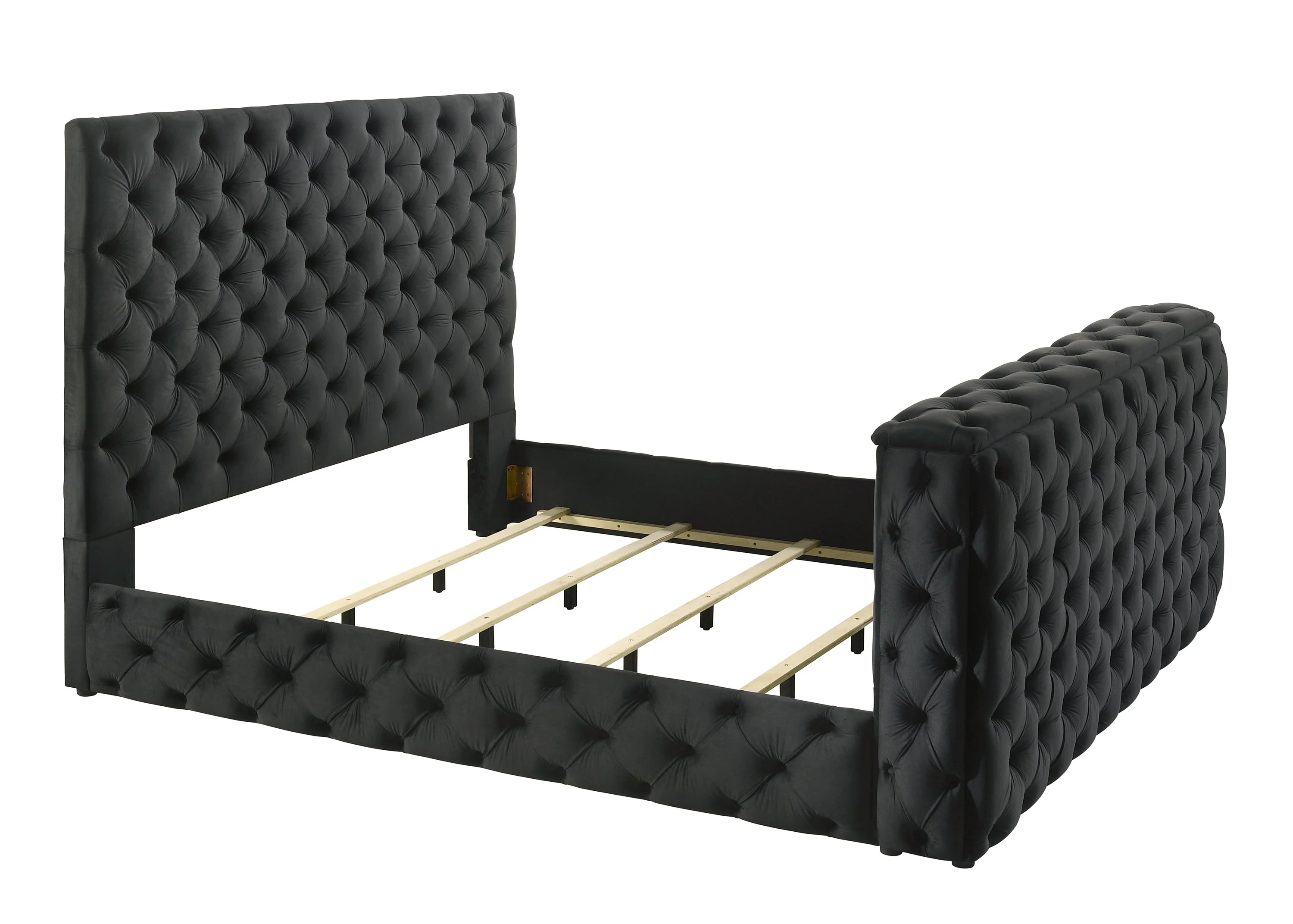 Josephine Black Queen Upholstered Panel Bed with TV Lift - Image 4