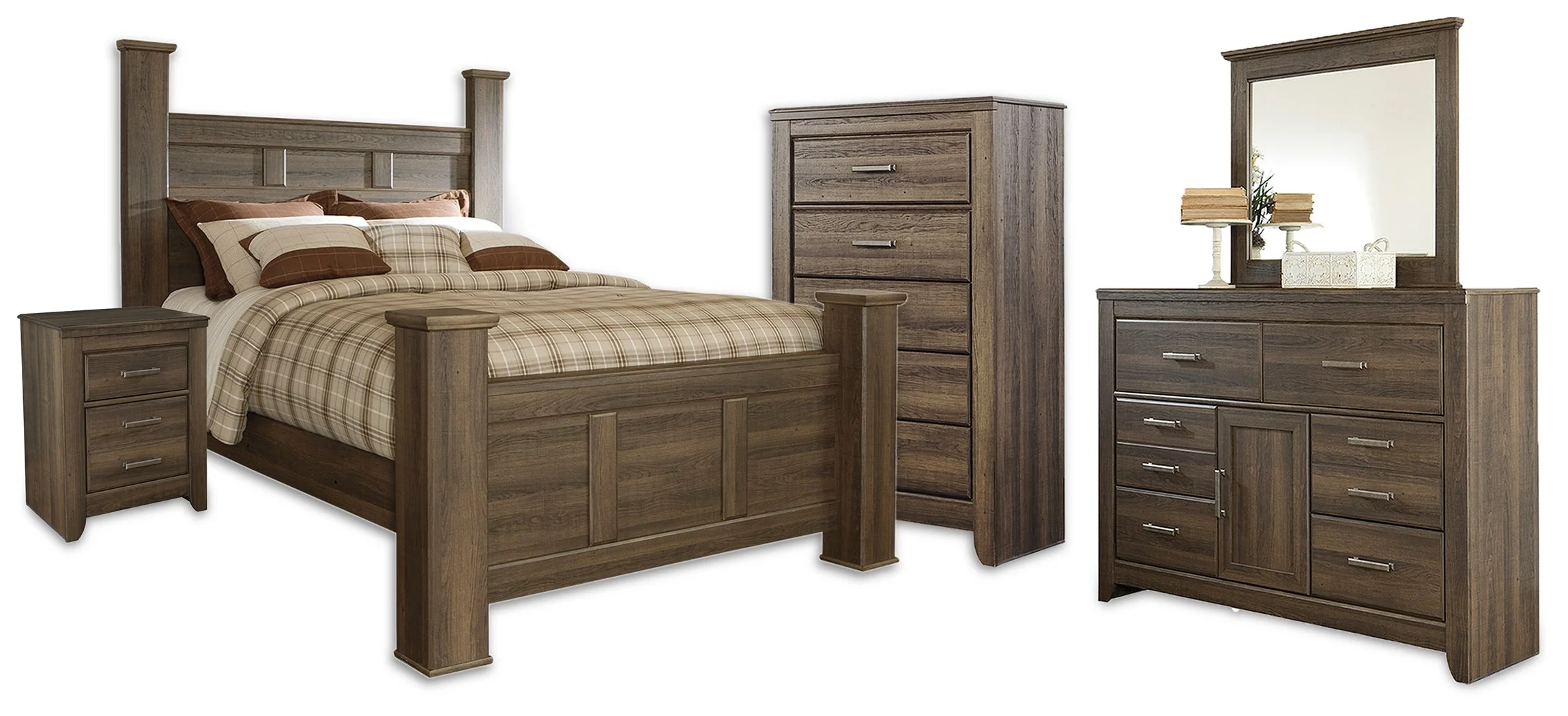 Juararo Dark Brown Poster Bedroom Set - Image 14