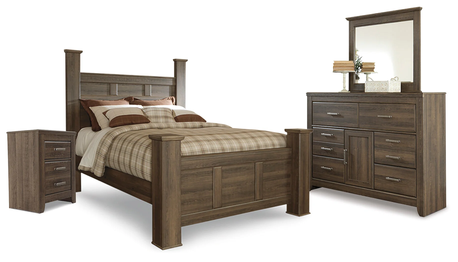 Juararo Dark Brown Poster Bedroom Set - Image 30