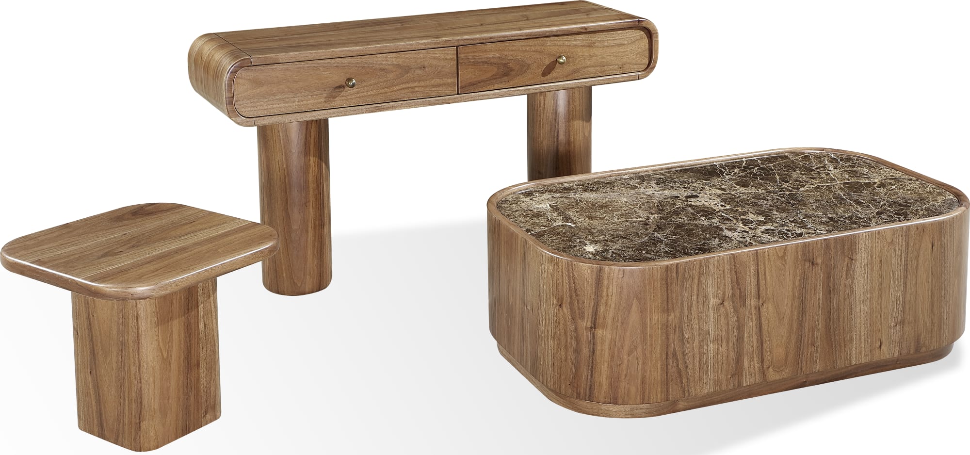 Juba Mongoose Walnut Console Table - Image 7