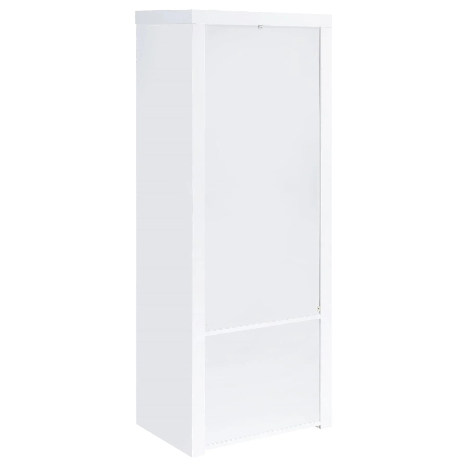 Jude White High Gloss 3-shelf Media Tower With Storage Cabinet - Image 5