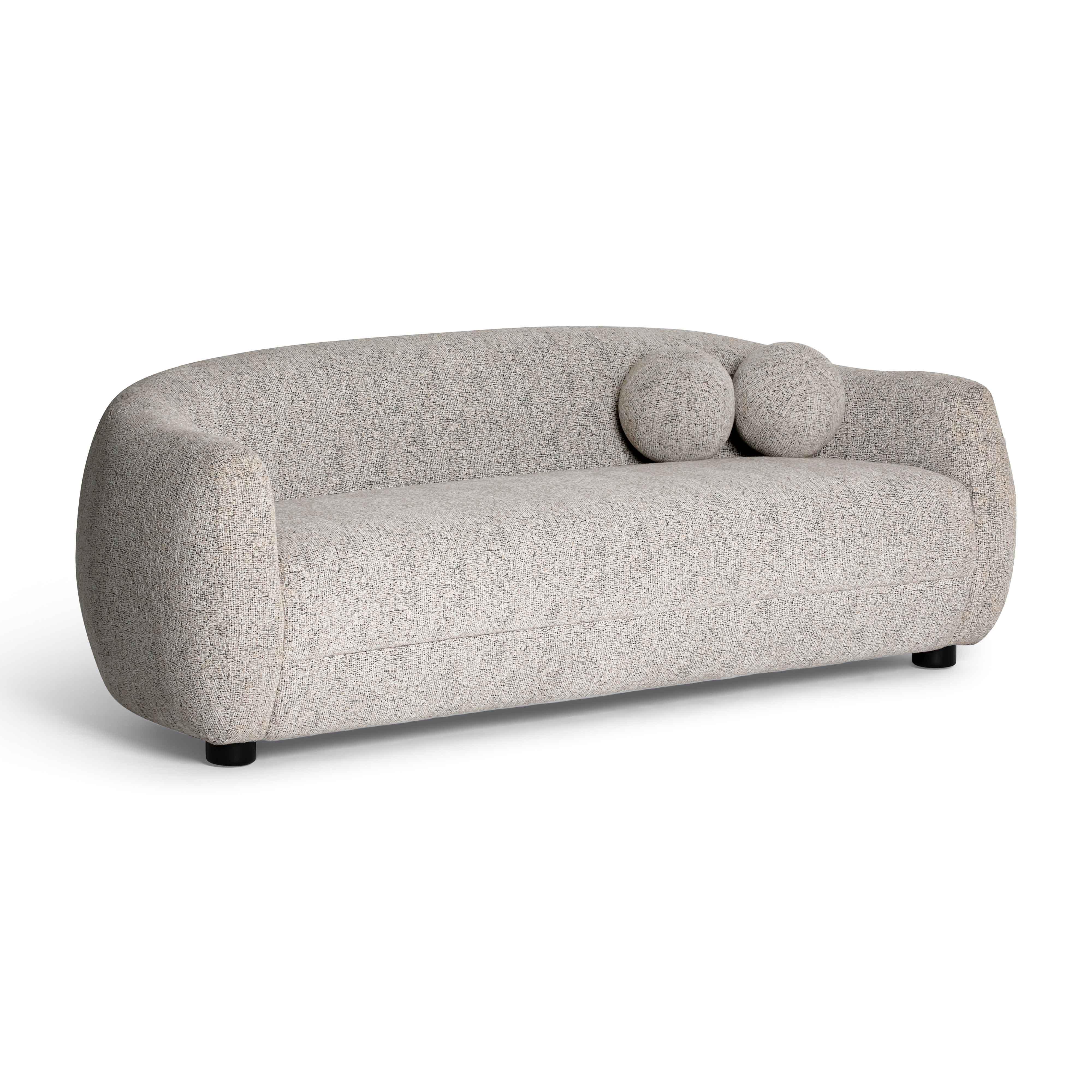 Judy Black and White Woven Fabric Sofa