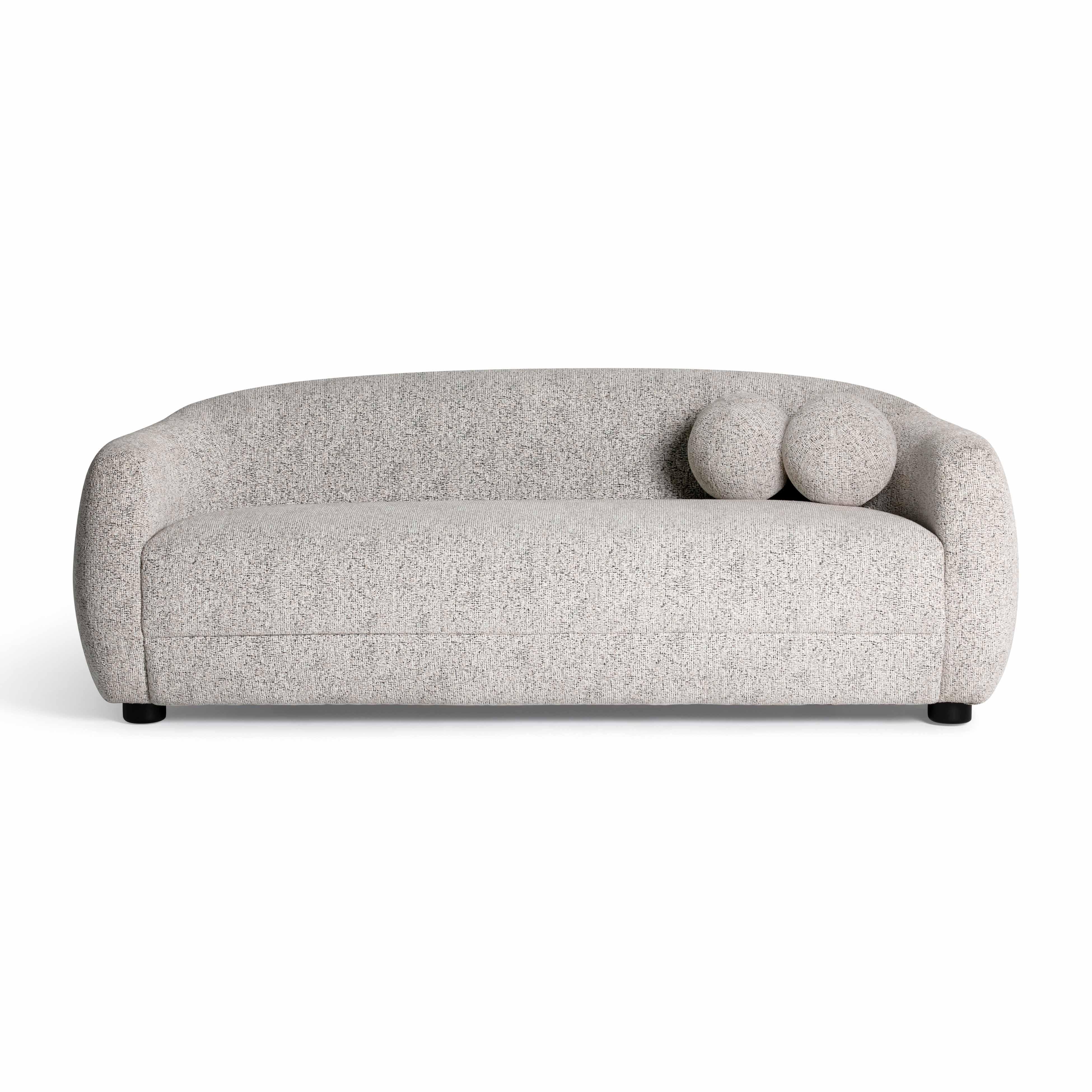 Judy Black and White Woven Fabric Sofa - Image 2