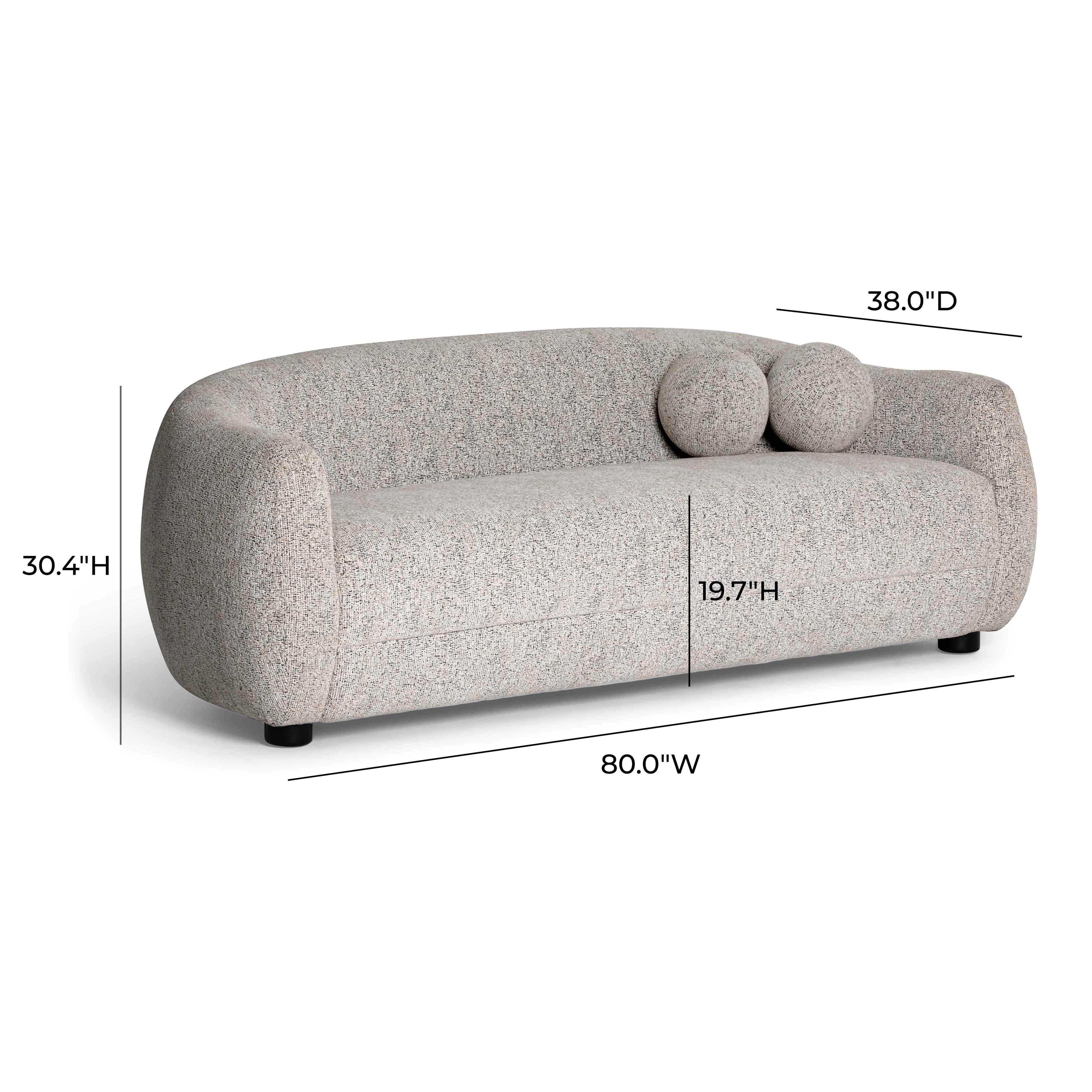 Judy Black and White Woven Fabric Sofa - Image 6