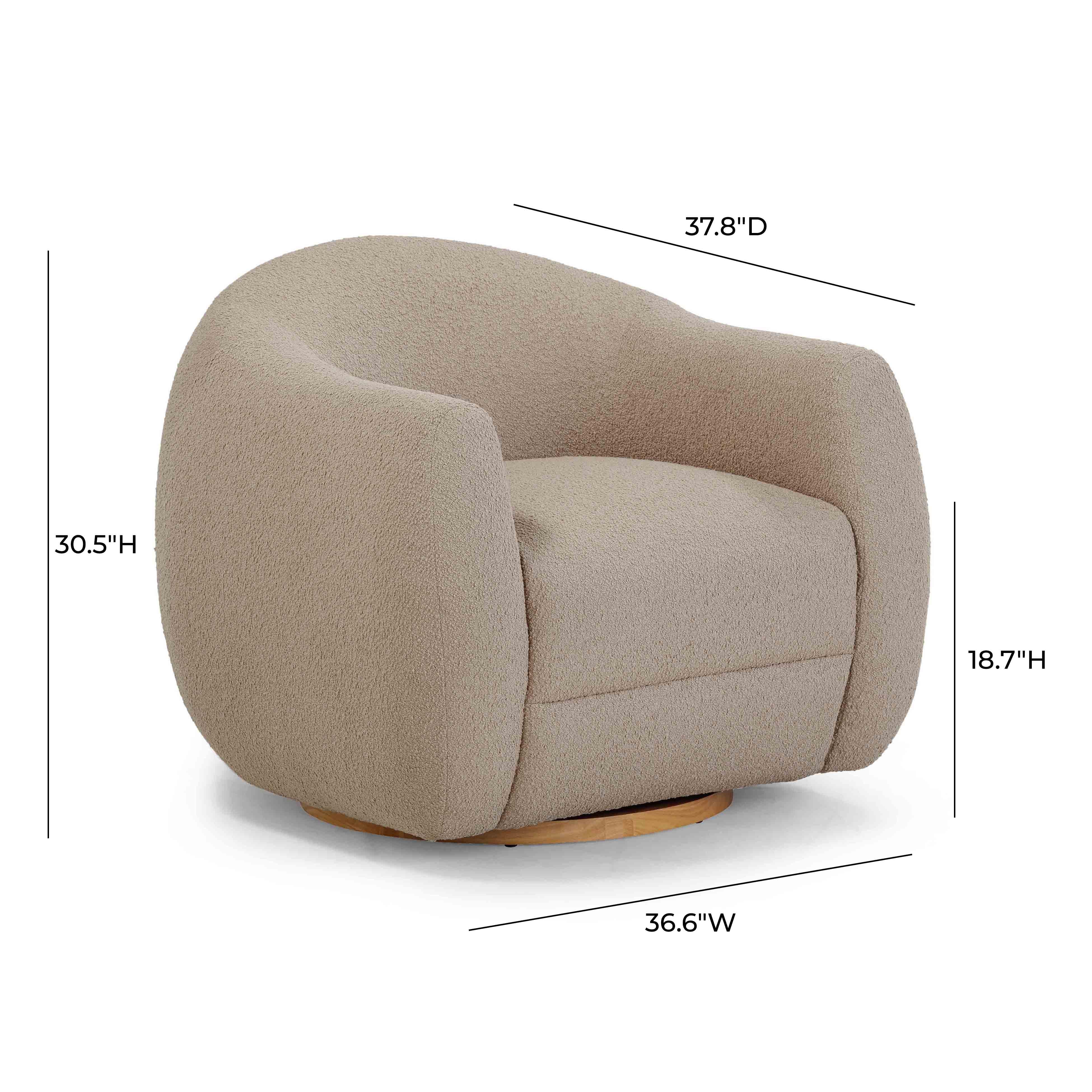 Judy Boucle Swivel Chair - Image 8