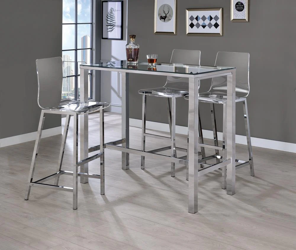 Juelia Chrome/Clear Acrylic Bar Stools, Set of 2 - Image 10