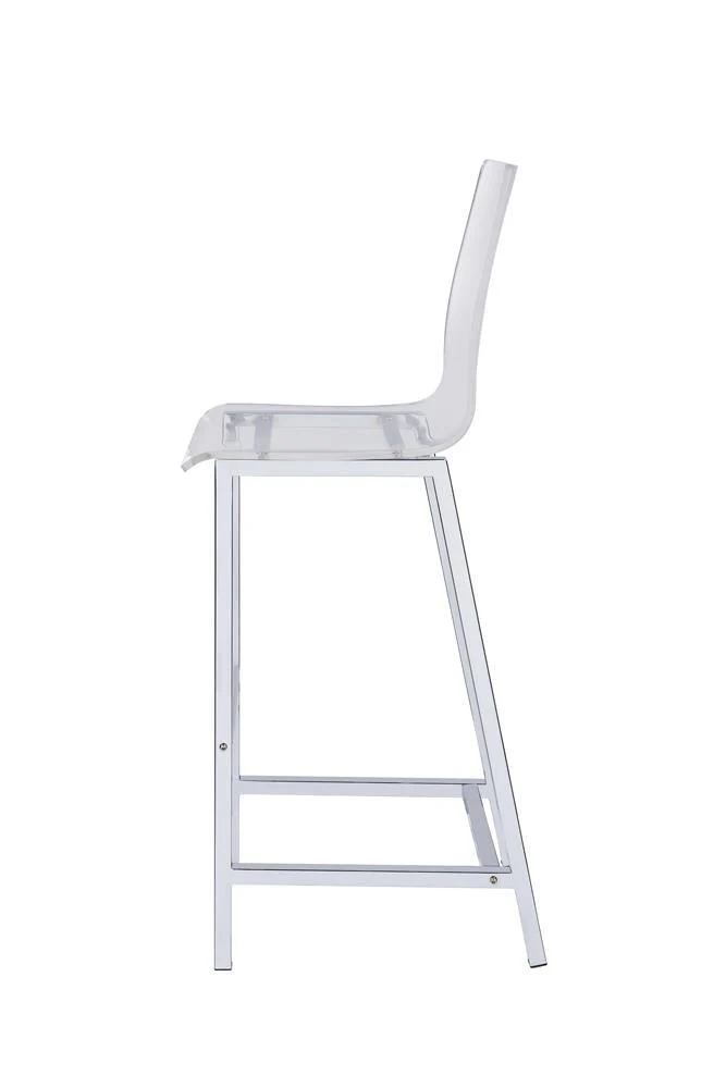 Juelia Chrome/Clear Acrylic Bar Stools, Set of 2 - Image 5