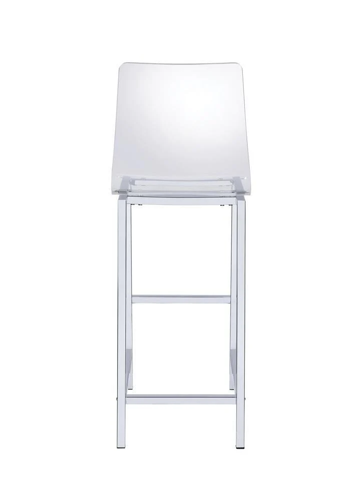 Juelia Chrome/Clear Acrylic Bar Stools, Set of 2 - Image 6
