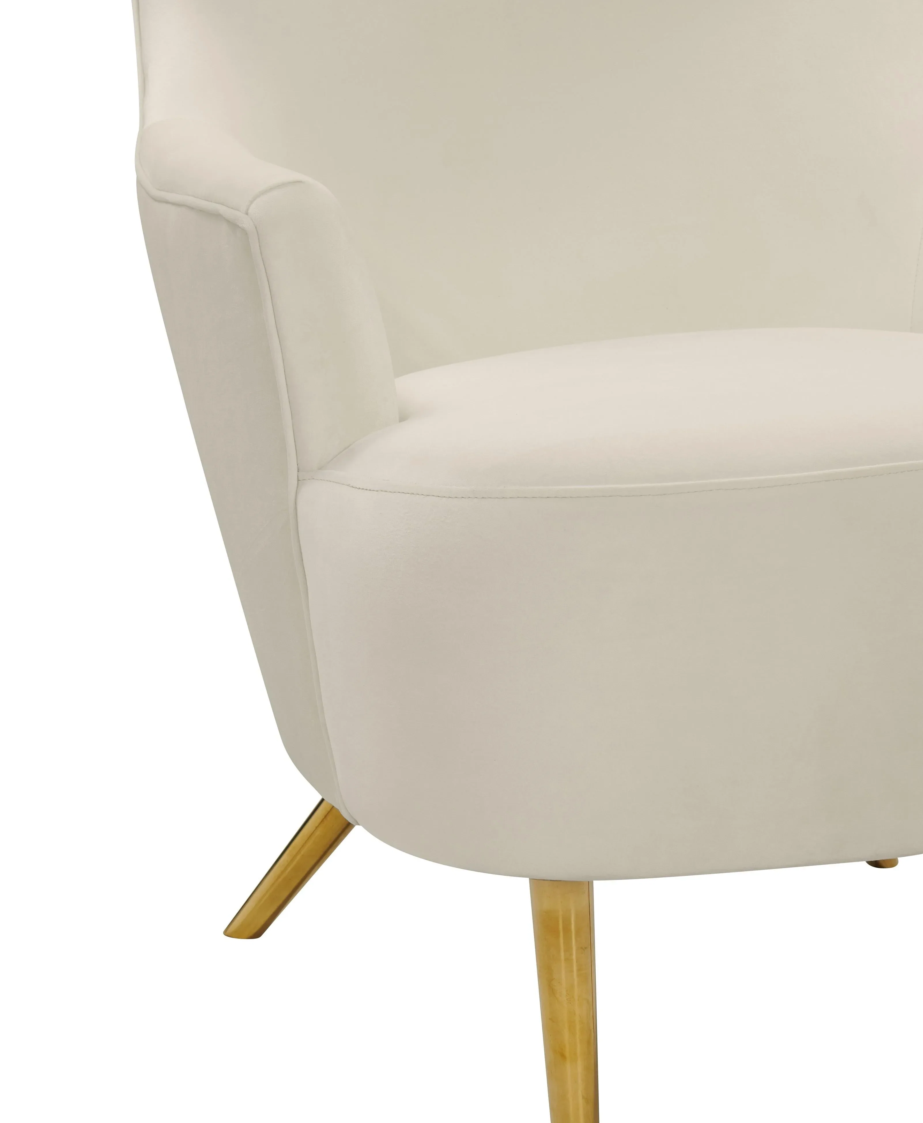 Julia Velvet Wingback Chair by Inspire Me! Home Decor - Image 4