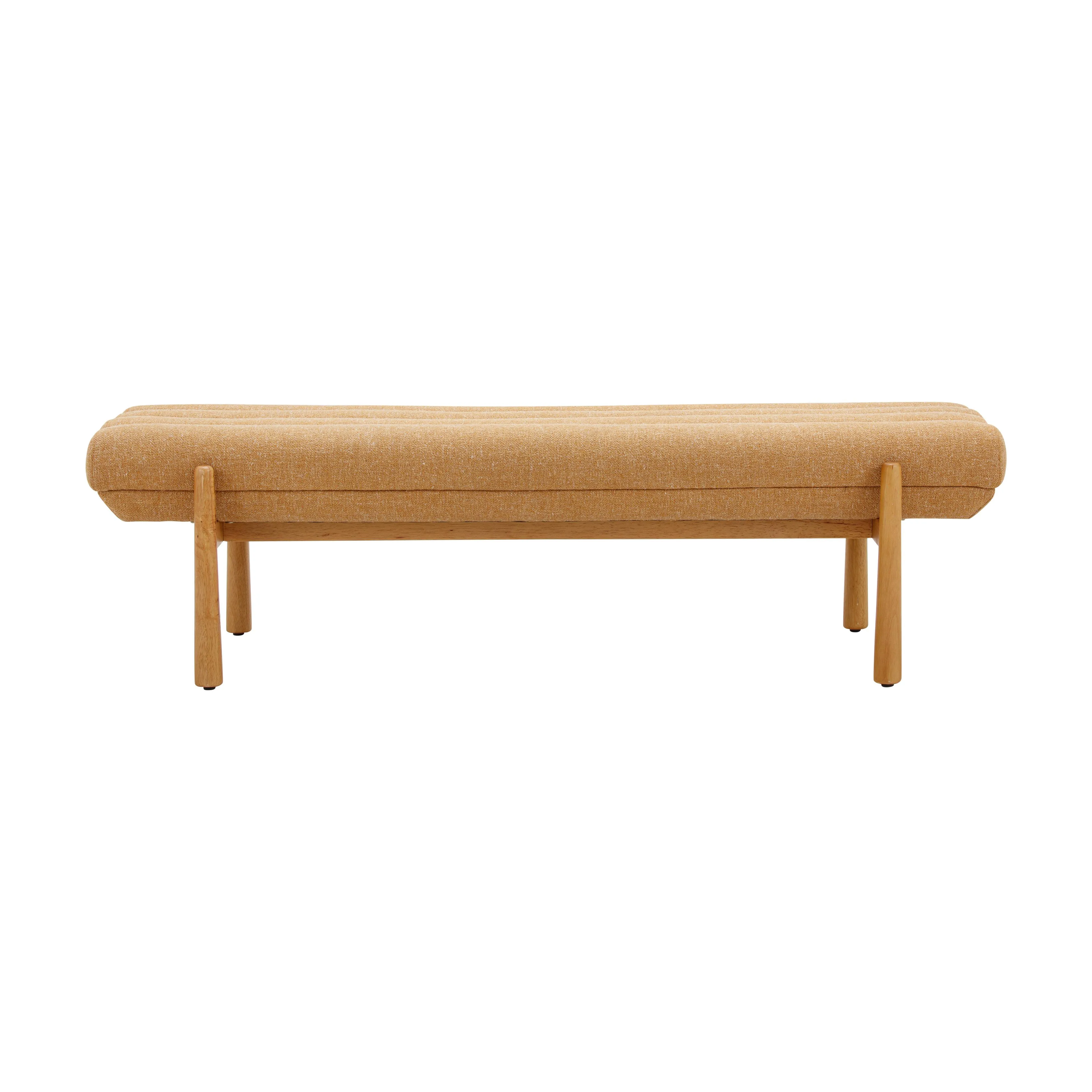 Julianna Sunflower Yellow Heavy Linen Bench - Image 3