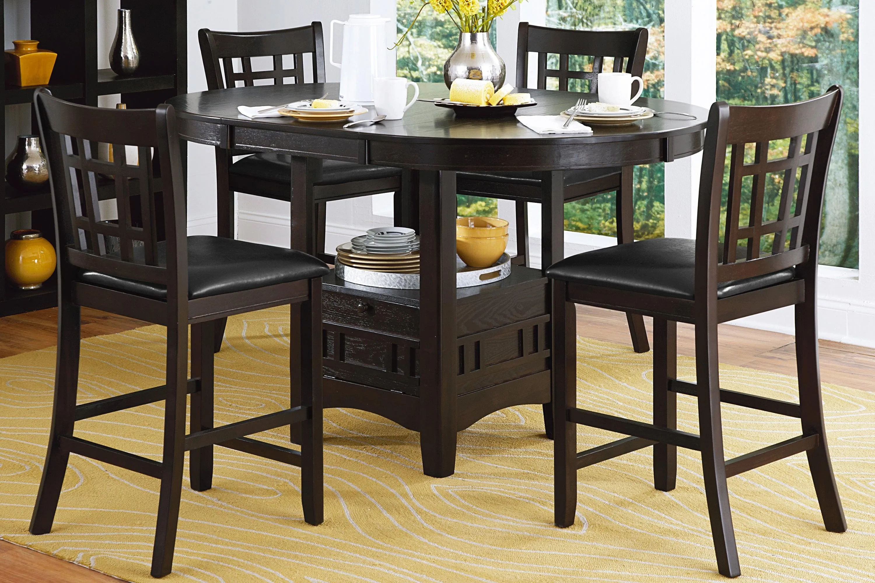 Junipero Espresso Extendable Counter Height Table - Image 2