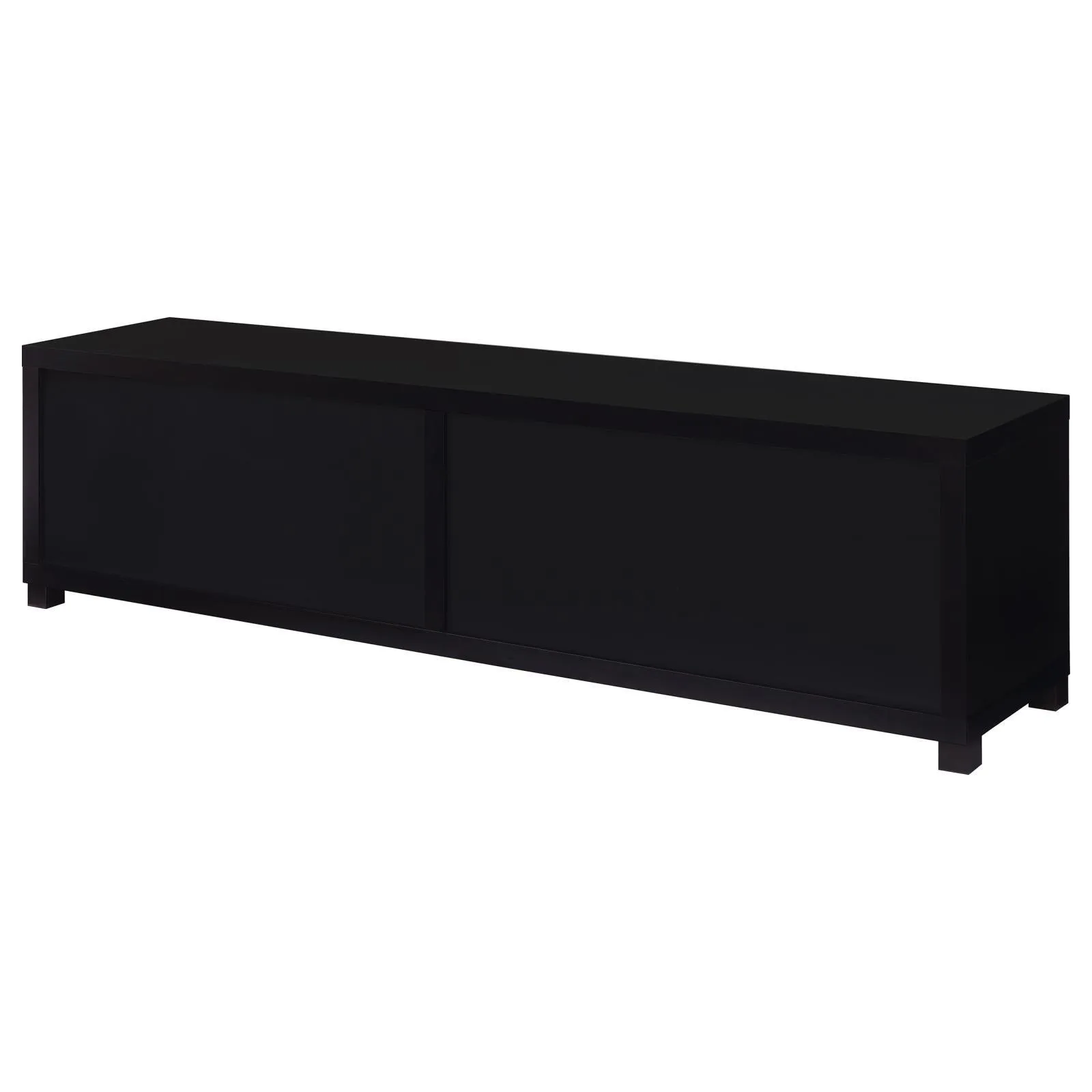 Jupiter Black 4-door 79" TV Stand Media Console with Framed Glass Panels - Image 10