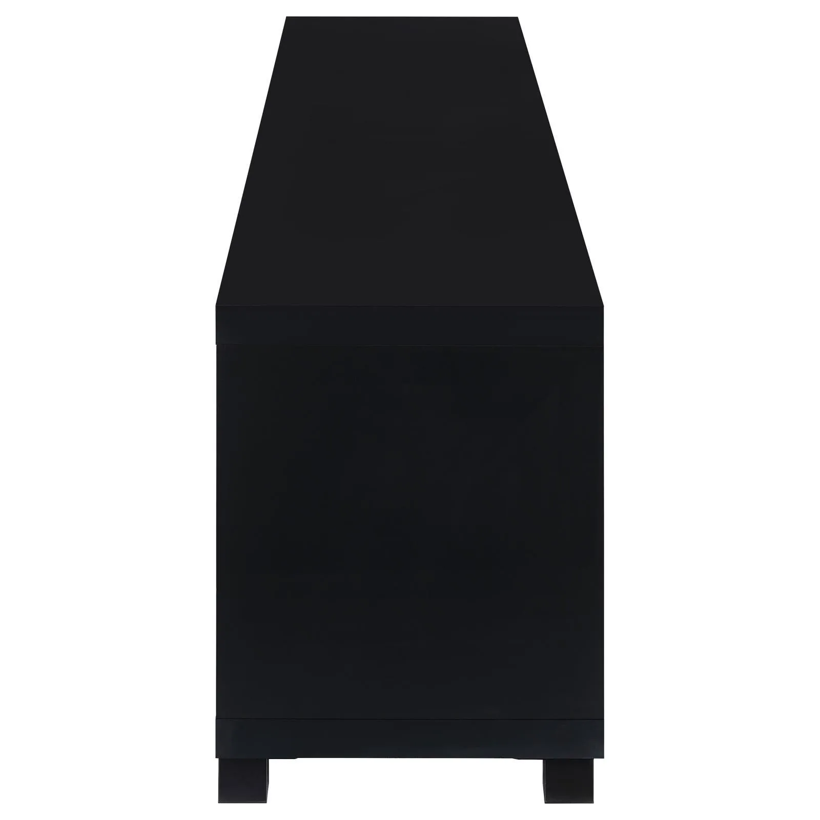 Jupiter Black 4-door 79" TV Stand Media Console with Framed Glass Panels - Image 7