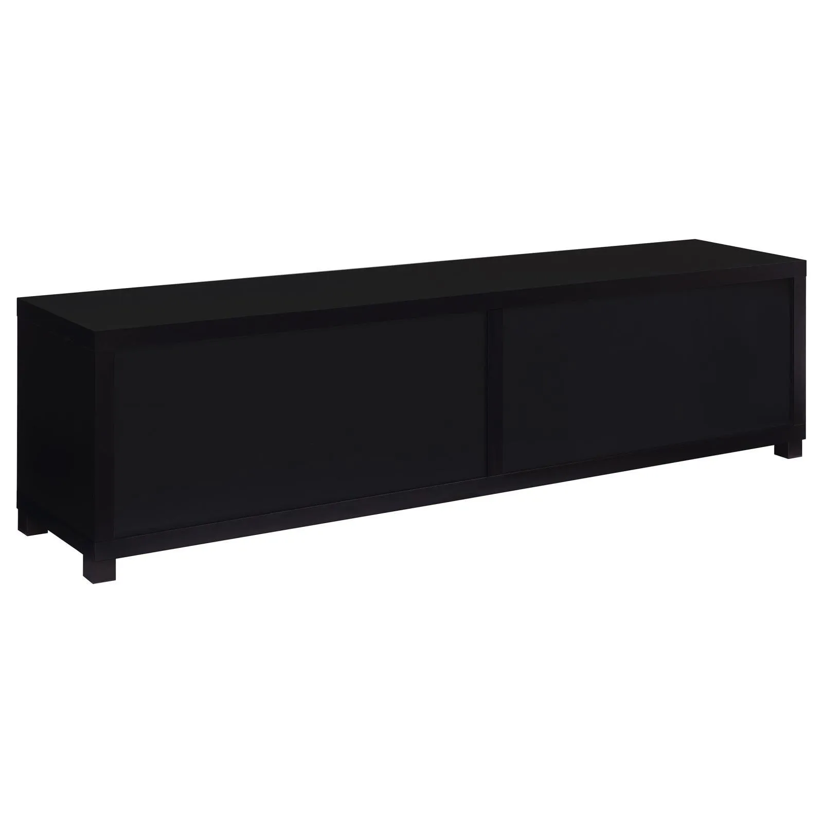 Jupiter Black 4-door 79" TV Stand Media Console with Framed Glass Panels - Image 8