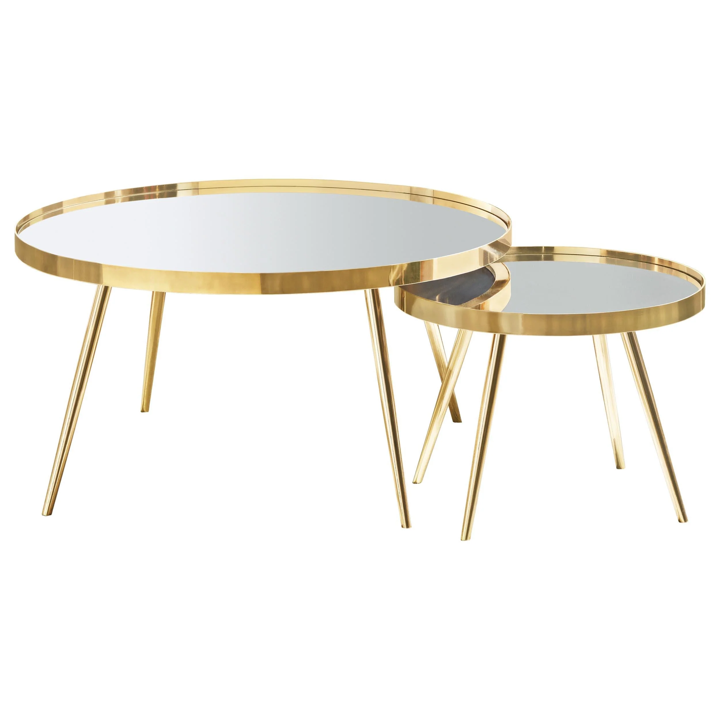 Kaelyn Gold 3-Piece Round Coffee and End Table Set - Image 4