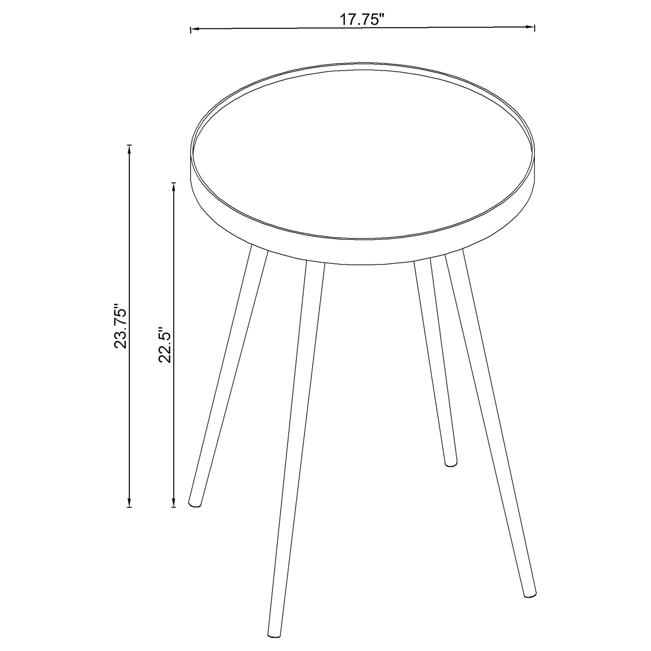 Kaelyn Gold 3-Piece Round Coffee and End Table Set - Image 5