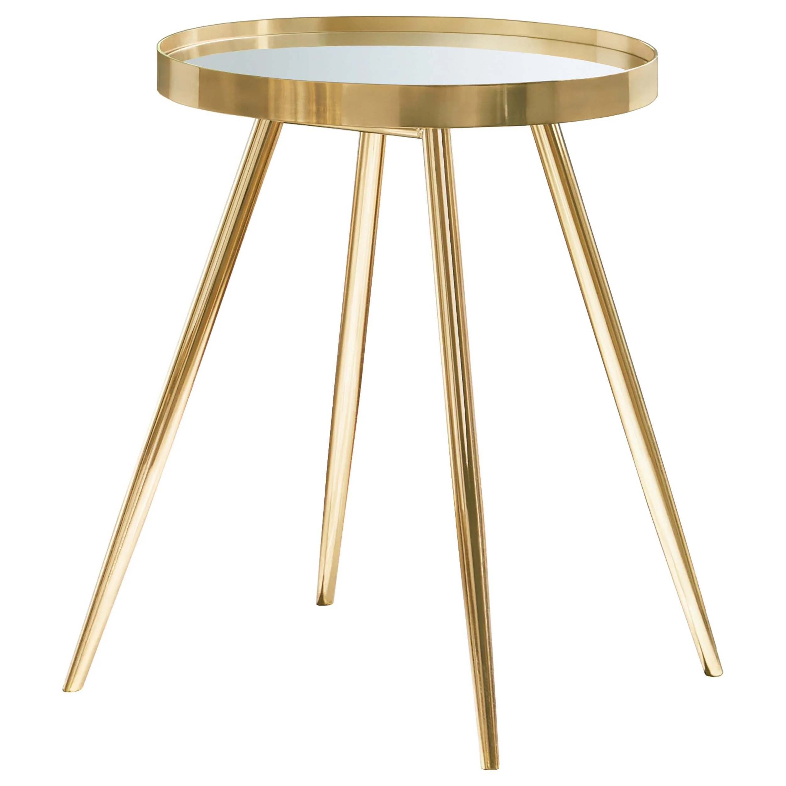 Kaelyn Gold 4-Piece Round Coffee and End Table Set - Image 3