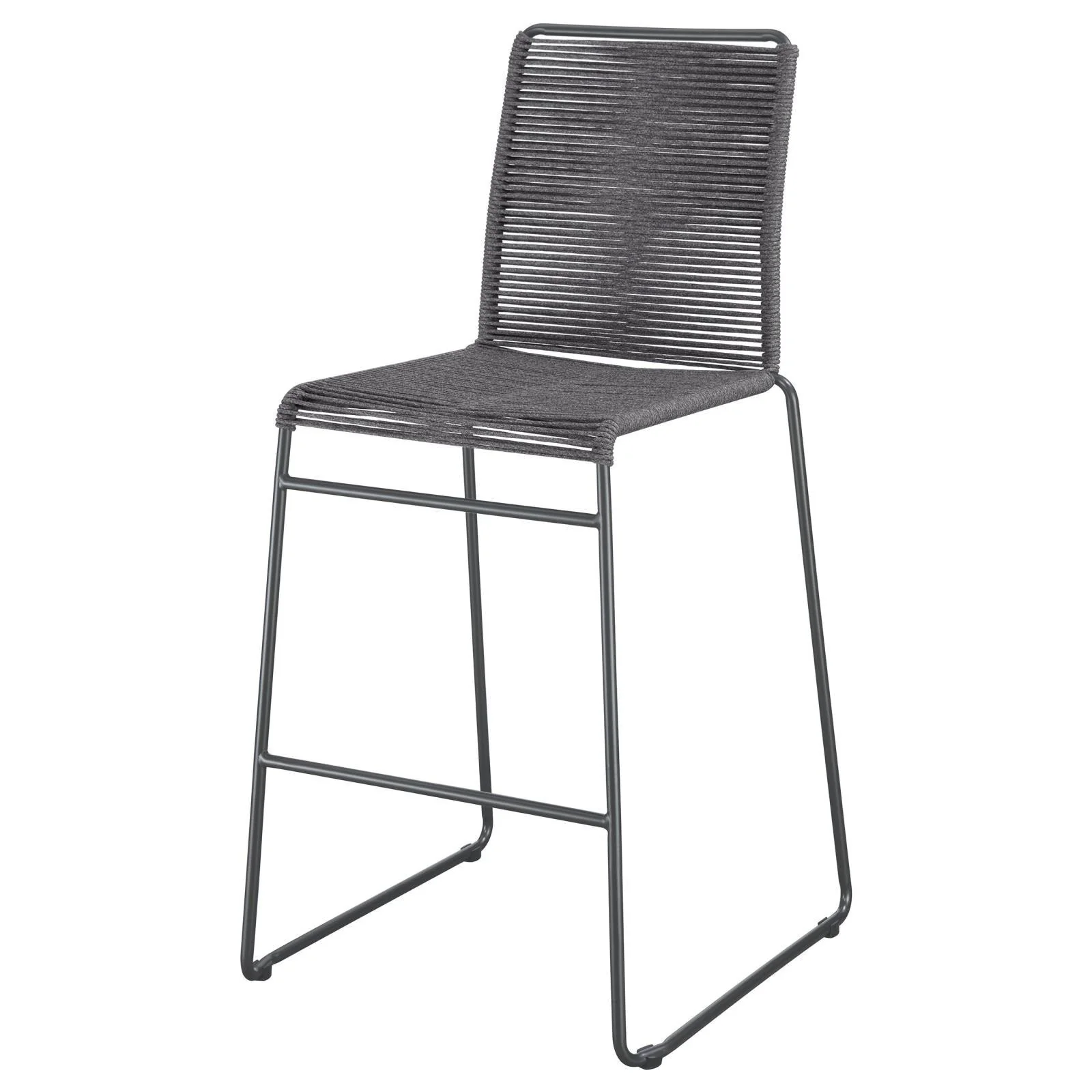 Kai Charcoal/Gunmetal Upholstered Bar Stools with Footrest, Set of 2 - Image 5