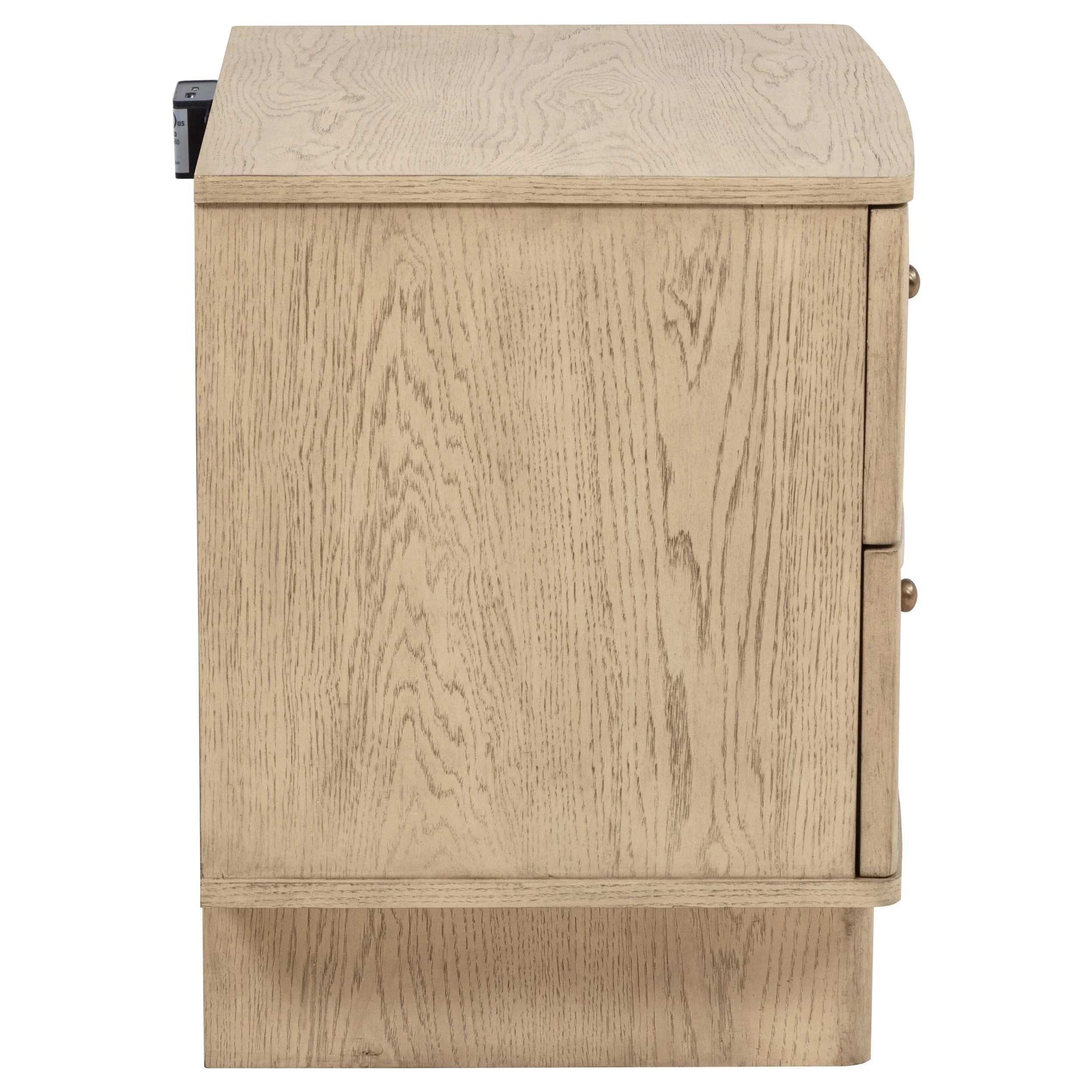 Kailani Beige Oak 2-Drawer Nightstand - Image 10