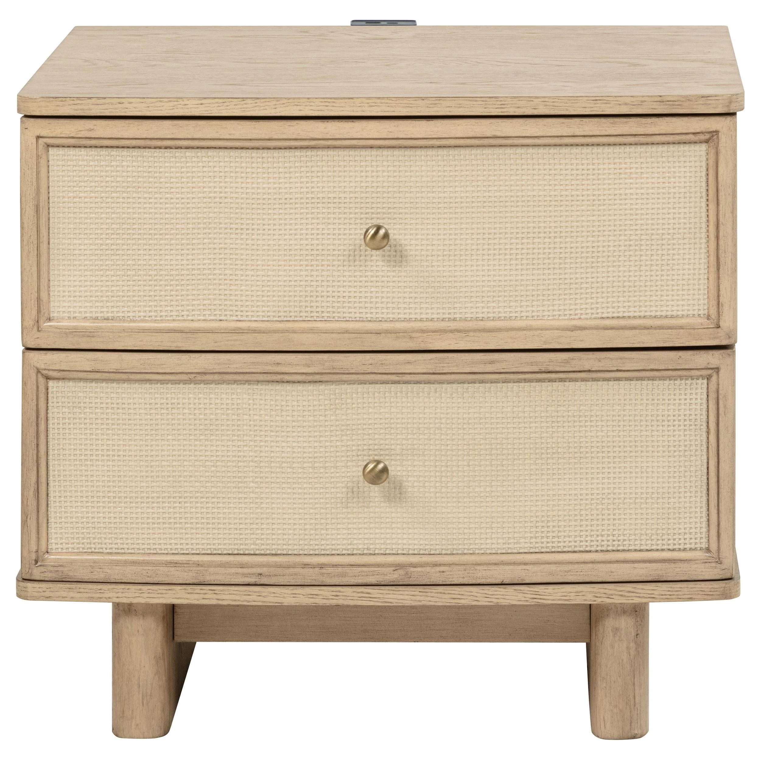 Kailani Beige Oak 2-Drawer Nightstand - Image 3