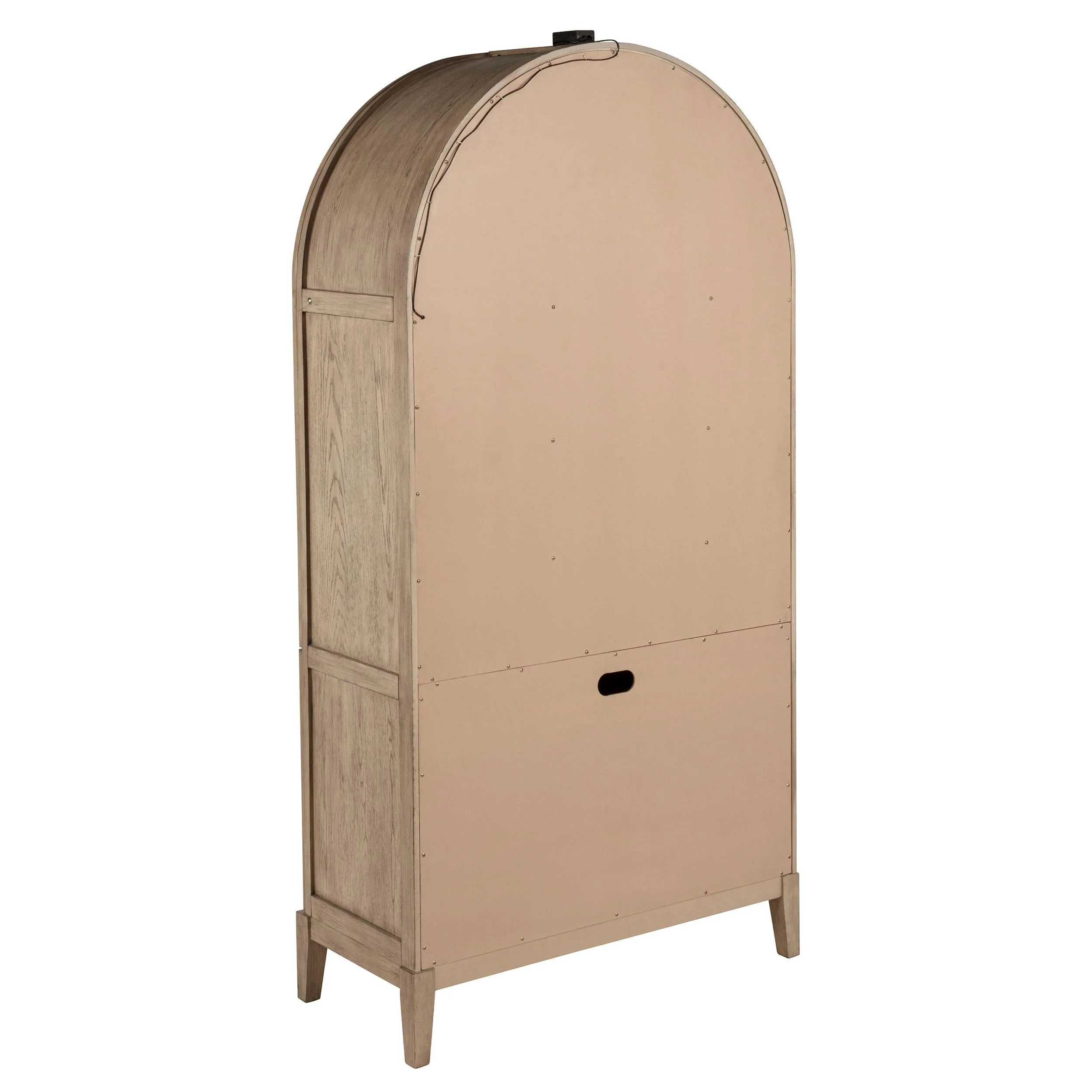 Kailani Beige Oak 4-Door Cane Dining Vitrine Display Cabinet - Image 5