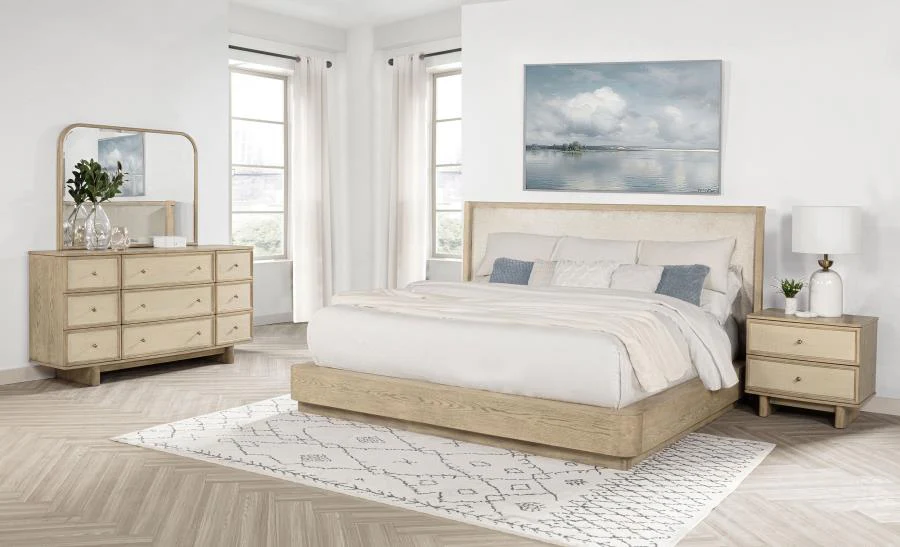 Kailani Beige Oak 4-piece Queen Bedroom Set