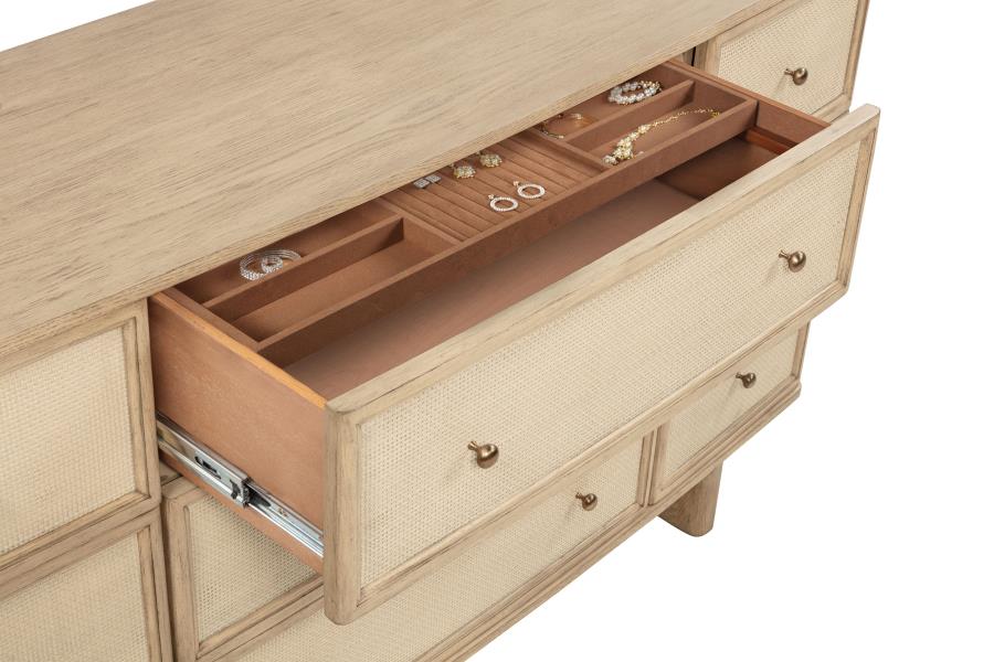 Kailani Beige Oak 4-piece Queen Bedroom Set - Image 12