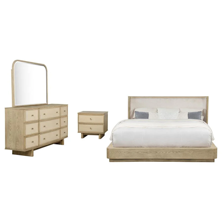 Kailani Beige Oak 4-piece Queen Bedroom Set - Image 2