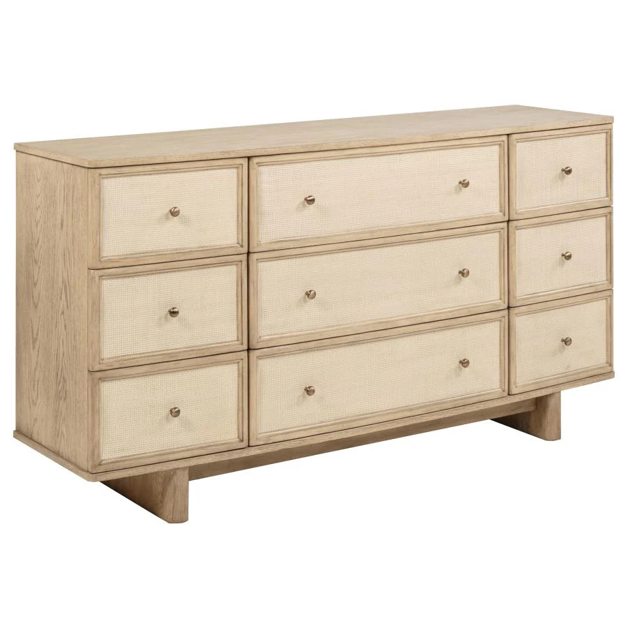 Kailani Beige Oak 4-piece Queen Bedroom Set - Image 7