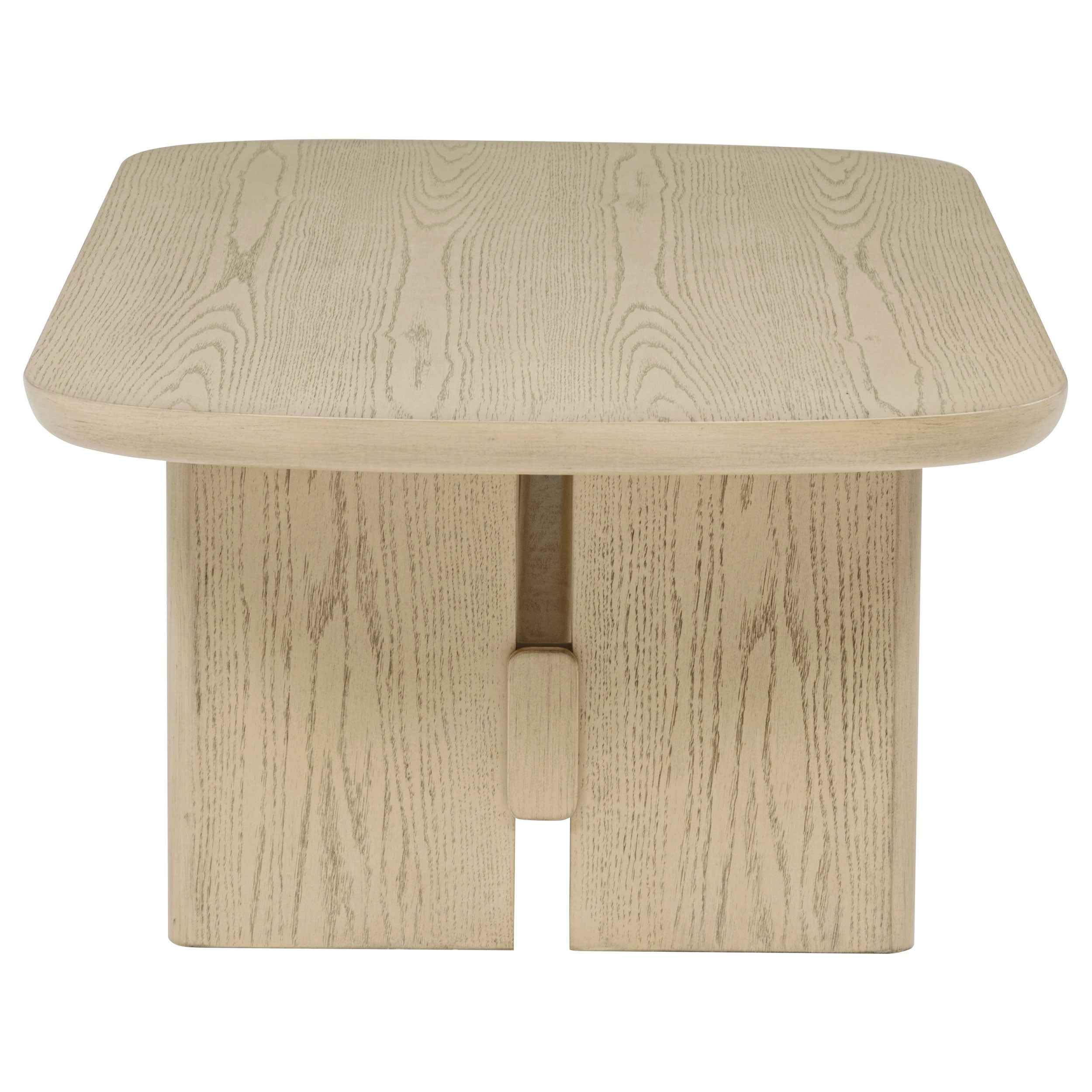 Kailani Beige Oak Coastal Rectangular Cocktail Coffee Table - Image 5